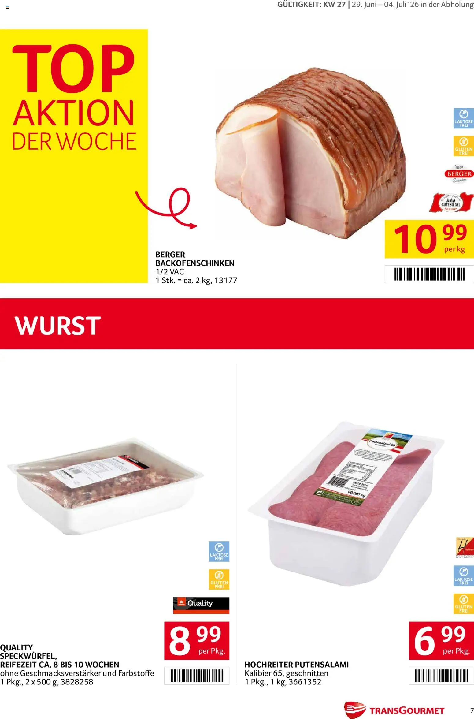 Transgourmet Flugblatt gültig ab 29.06.2026 | Seite: 7