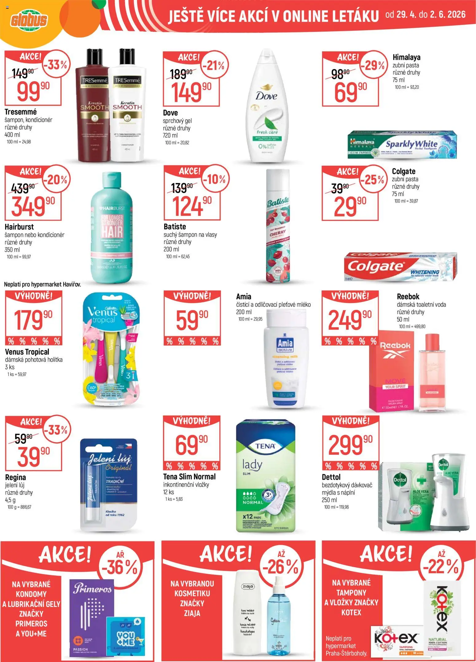 Globus leták - Liberec od 06.05.2026 | Strana: 39 | Produkty: Voda, Dávkovač, Dettol, Suchý šampon