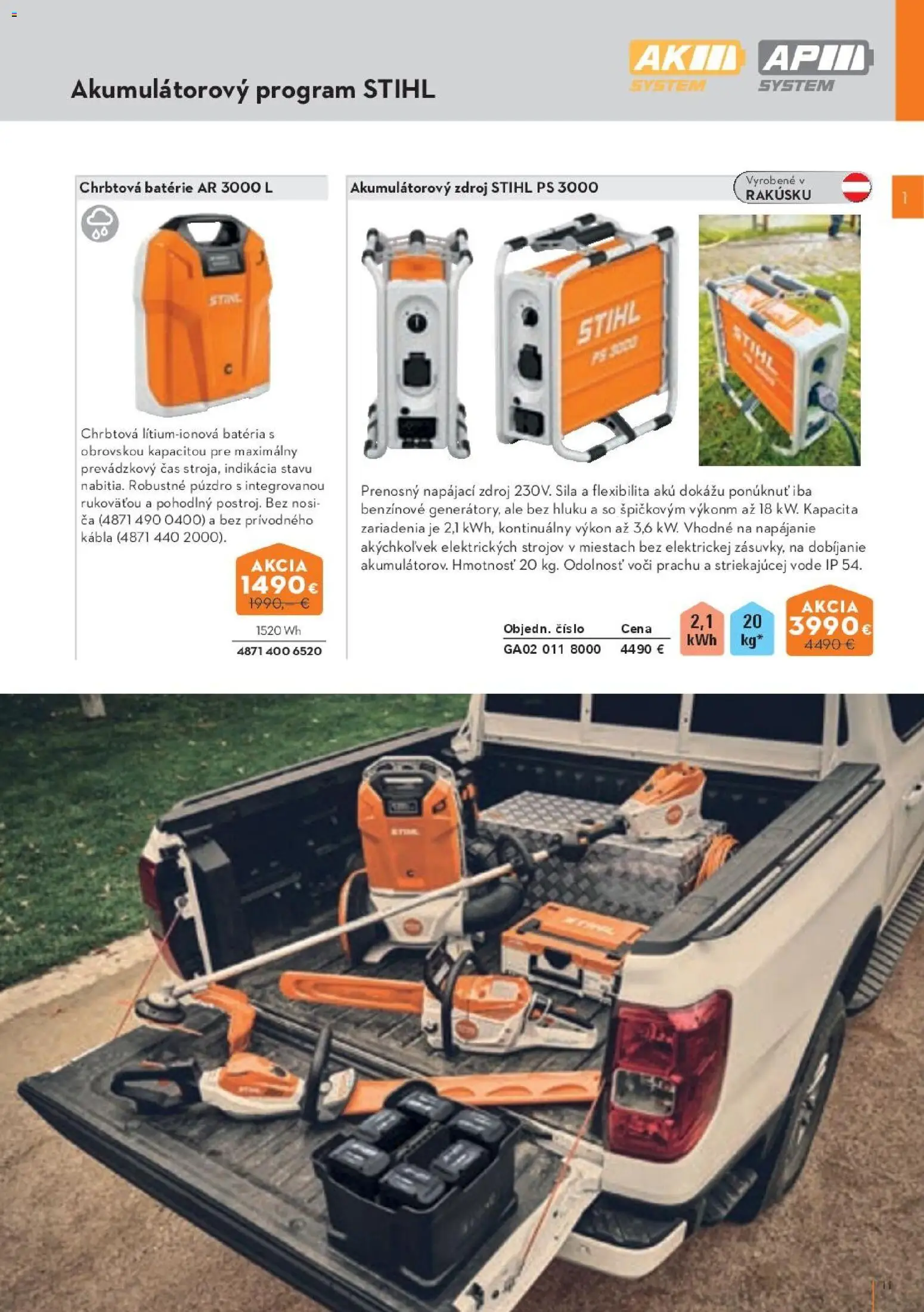 Nové STIHL akcie – leták je platný od 19.08.2026 | Strana: 11 | Produkty: Aku, Batérie, Puzdro