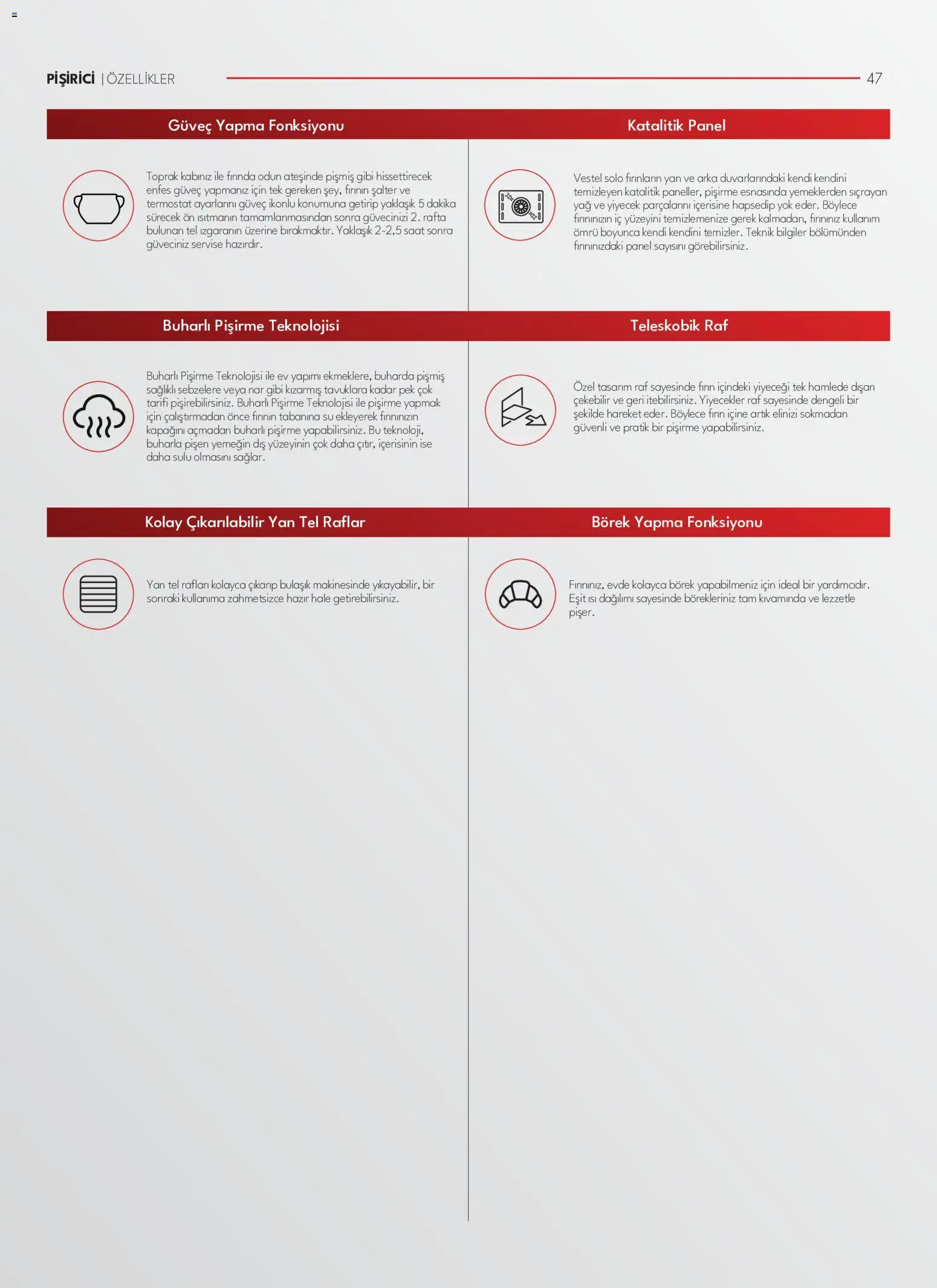 Vestel Beyaz Eşya Katalog - 01 Ekim 2026 tarihinden itibaren geçerlidir | Sayfa: 60 | Ürünler: Yağ, Su, Saat, Fırın