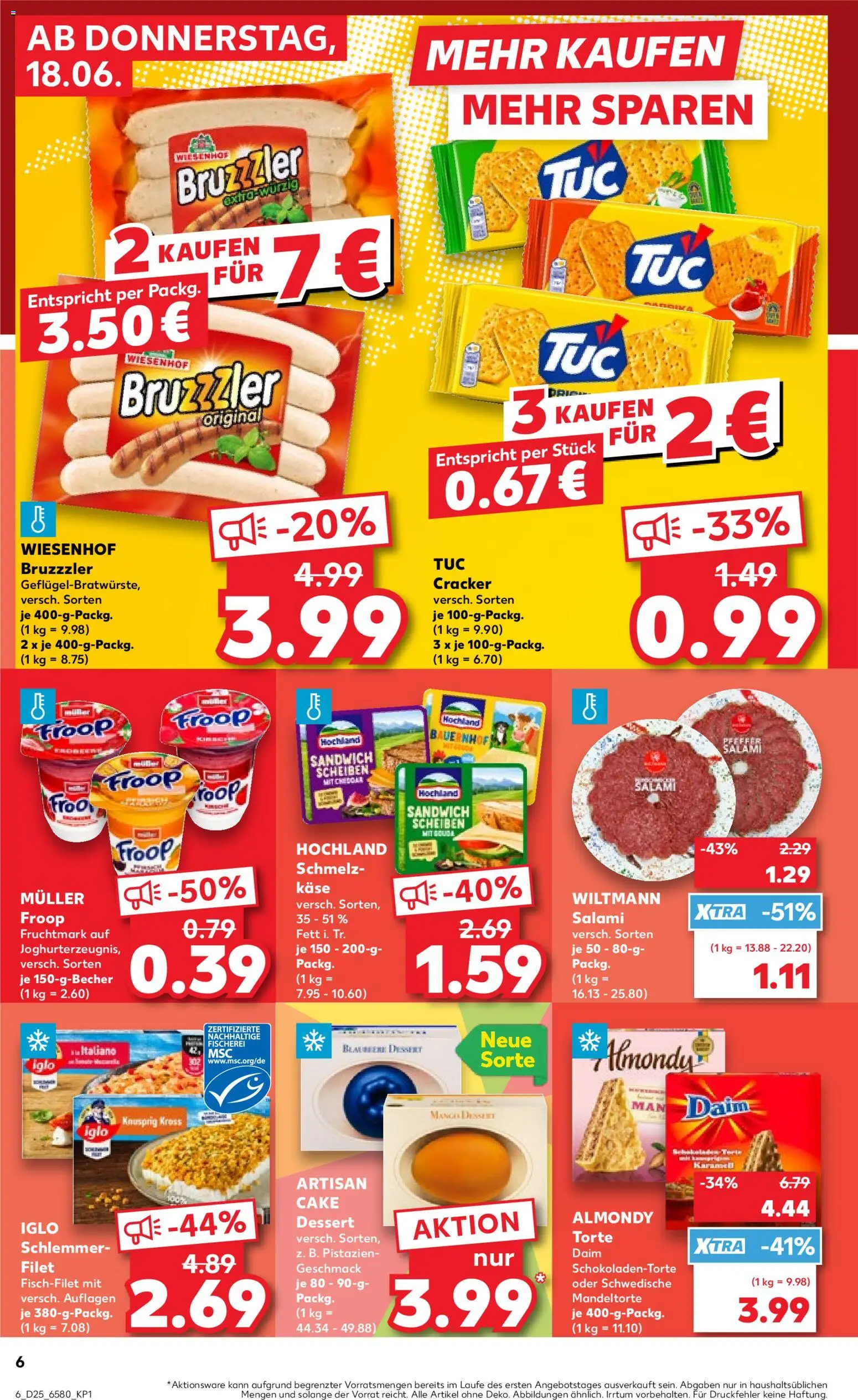 Kaufland Německo leták - Hamburg od 18.06.2026 | Strana: 6 | Produkty: Mango, Salám, Filet, Kaše