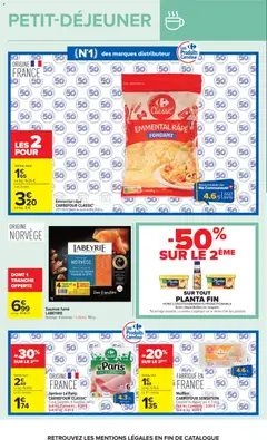 Carrefour - Prévisualisation de MUFFINS, CARREFOUR SENSATION Complet ou Nature, par 4, 250 g. valide à partir de 01/09/2026 | Page: 20 | Produits: Saumon fumé, Râpe, Distributeur, Jambon