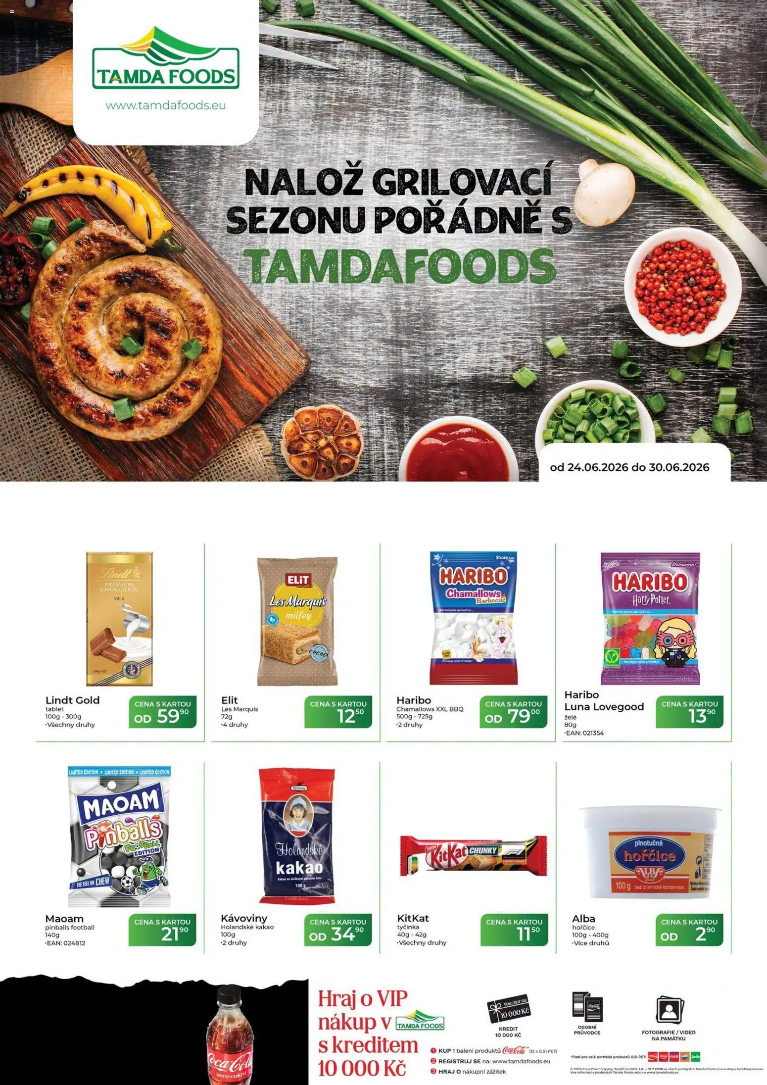 Tamda Foods leták od 24.06.2026 | Strana: 1 | Produkty: Lindt, Haribo, Tablet, Video