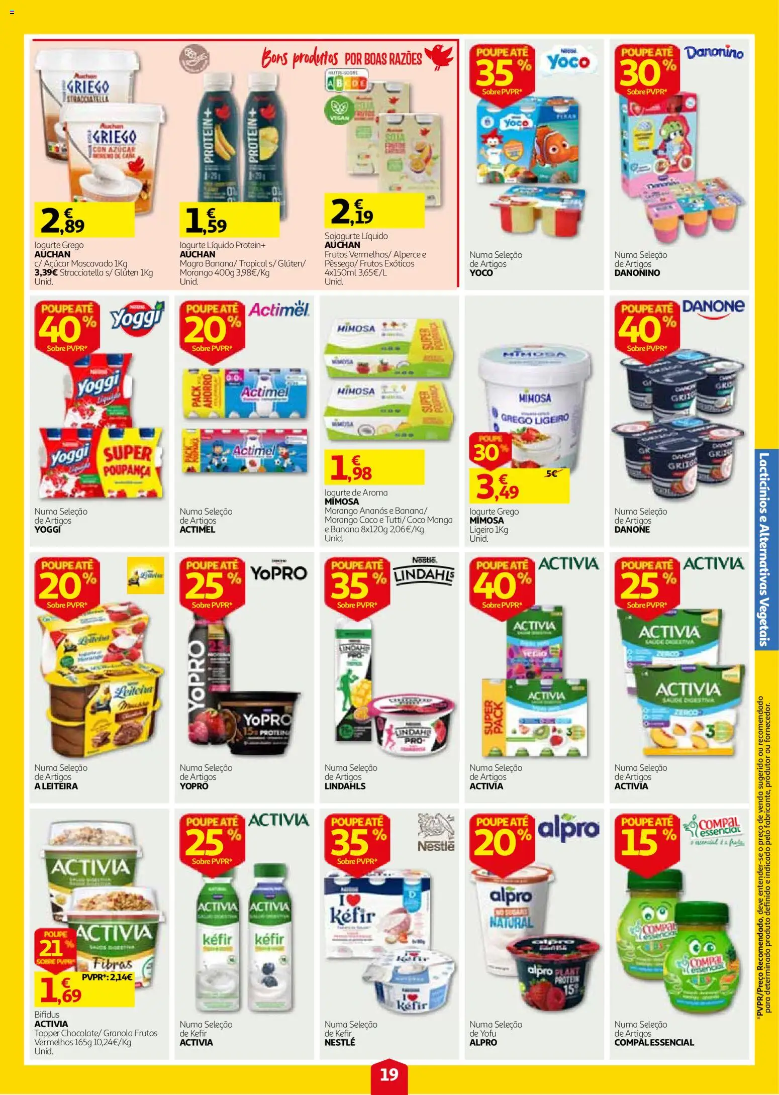 Auchan folheto │ válido de 24/09/2026 | Página: 19 | Produtos: Banana, Granola, Kefir, Açúcar