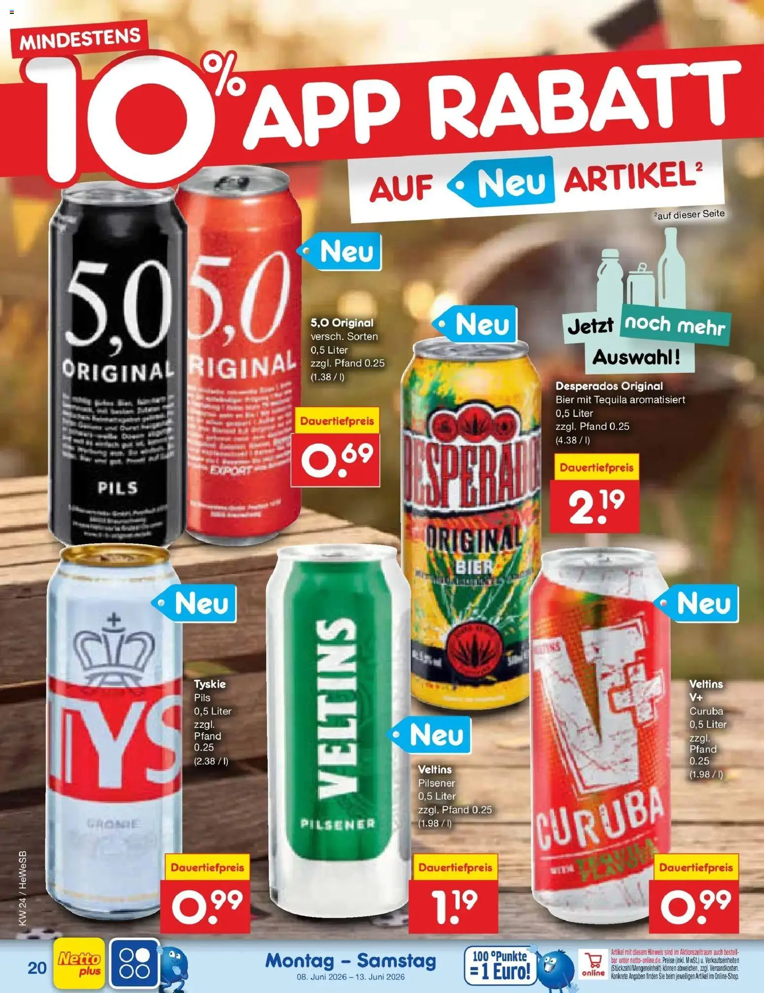 Netto Marken-Discount Prospekt Hamburg – gültig ab 08.06.2026 | Seite: 32 | Produkte: Bier, Pils, Tequila, Veltins
