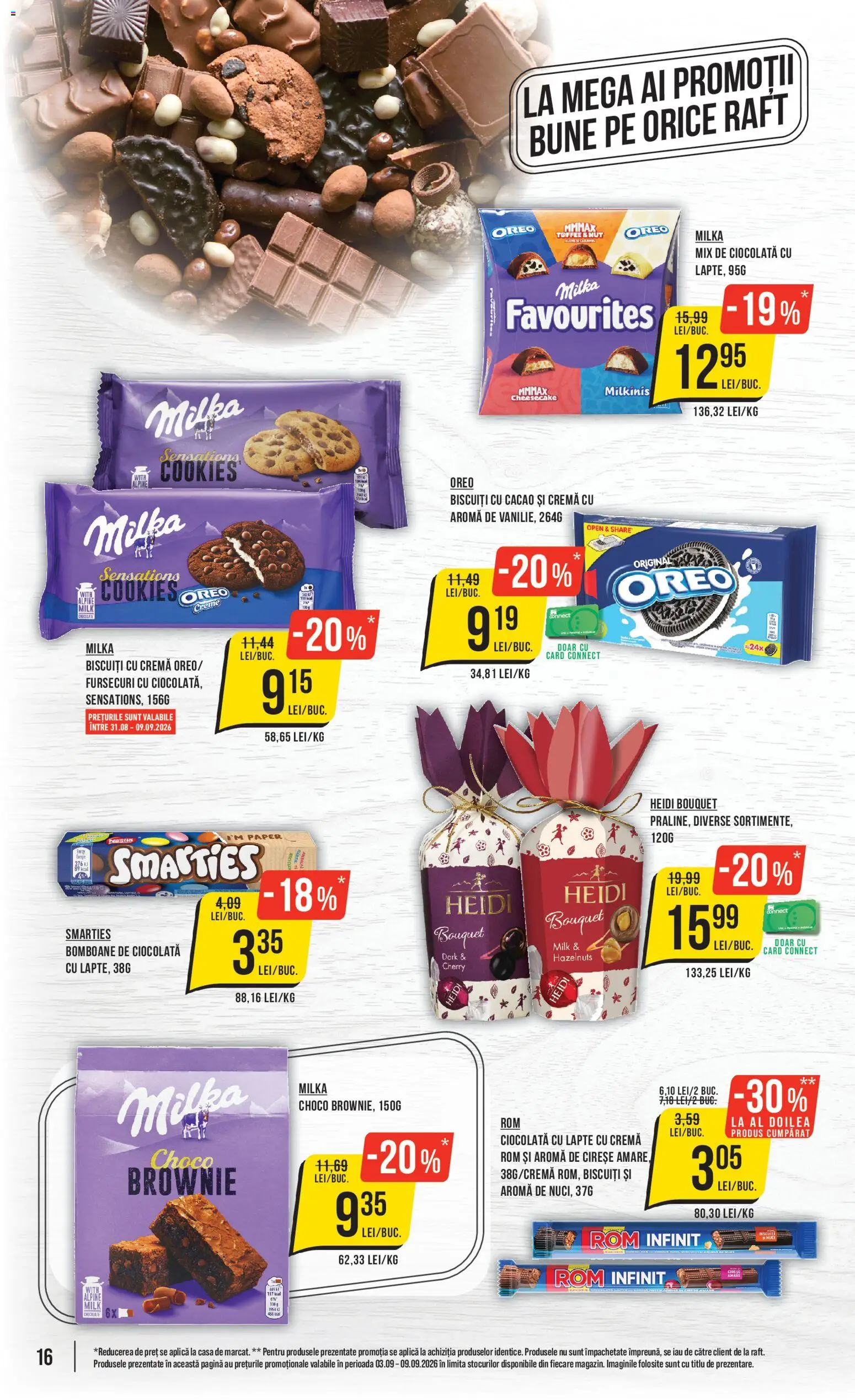 Noul catalog Mega Image – valabil de la 03.09.2026 | Pagină: 16 | Produse: Aplică, Ciocolată, Bomboane, Cacao