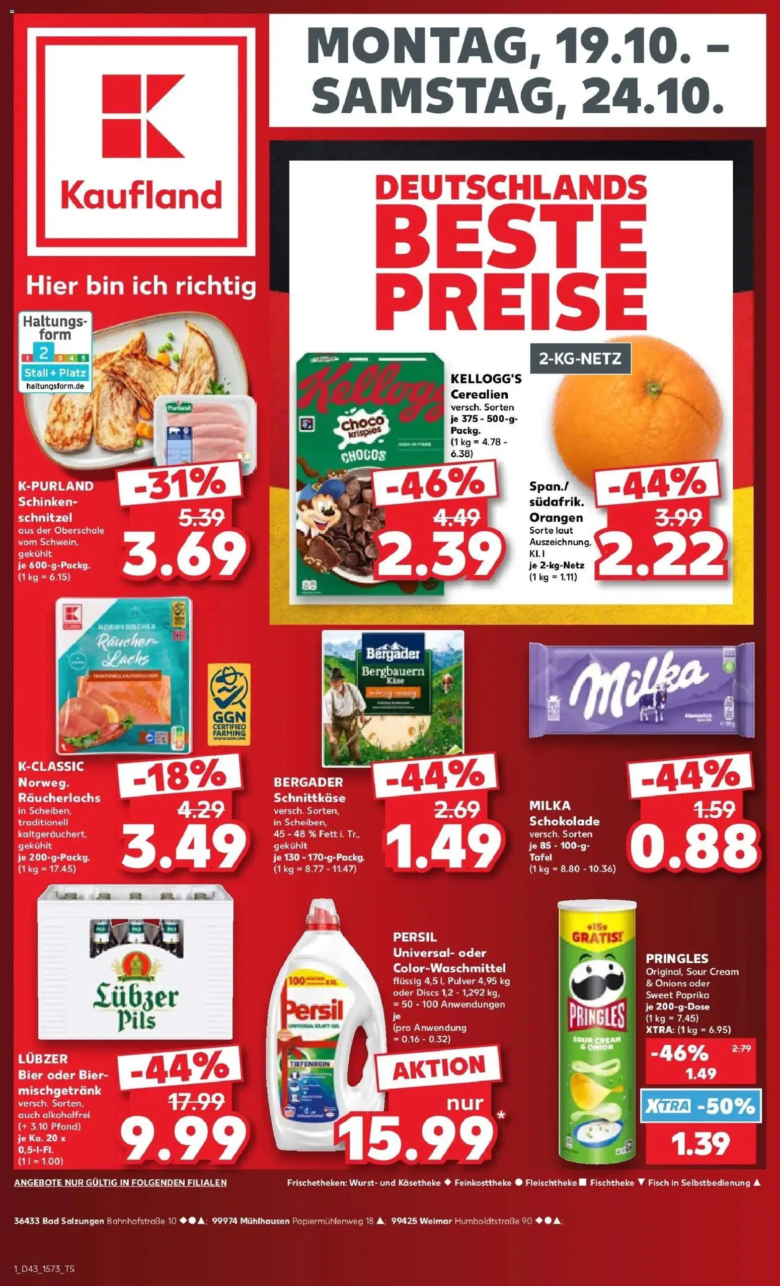 Prospekt Kaufland ab 19.10.2026 » Angebote Online zum Blättern | Seite: 5 | Produkte: Schokolade, Bad, Orangen, Fisch