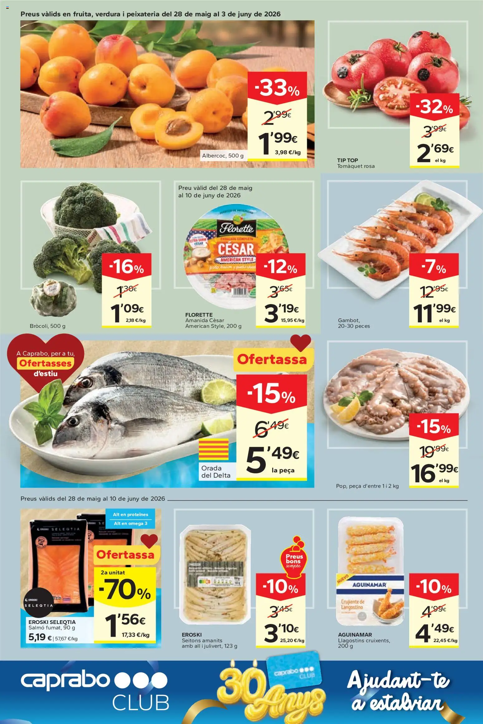 Caprabo Ofertasses d'estiu │ válido desde el 28.05.2026 | Página: 4 | Productos: Δοχείο φοντί, Langostino