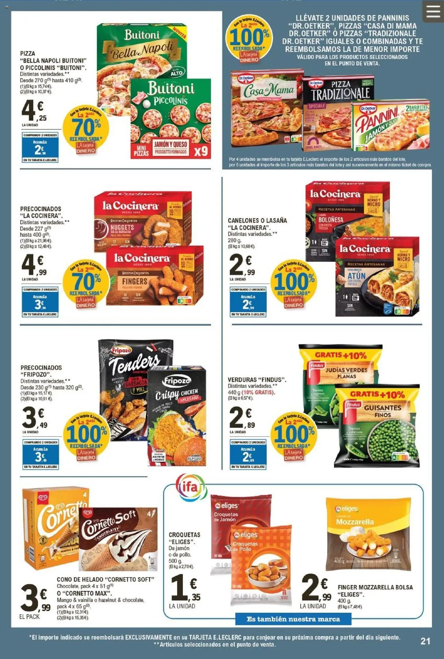 E.Leclerc folleto │ válido desde el 04.05.2026 | Página: 21 | Productos: Ψηφιακή κάμερα, Queso, Ρούτερ, Nuggets