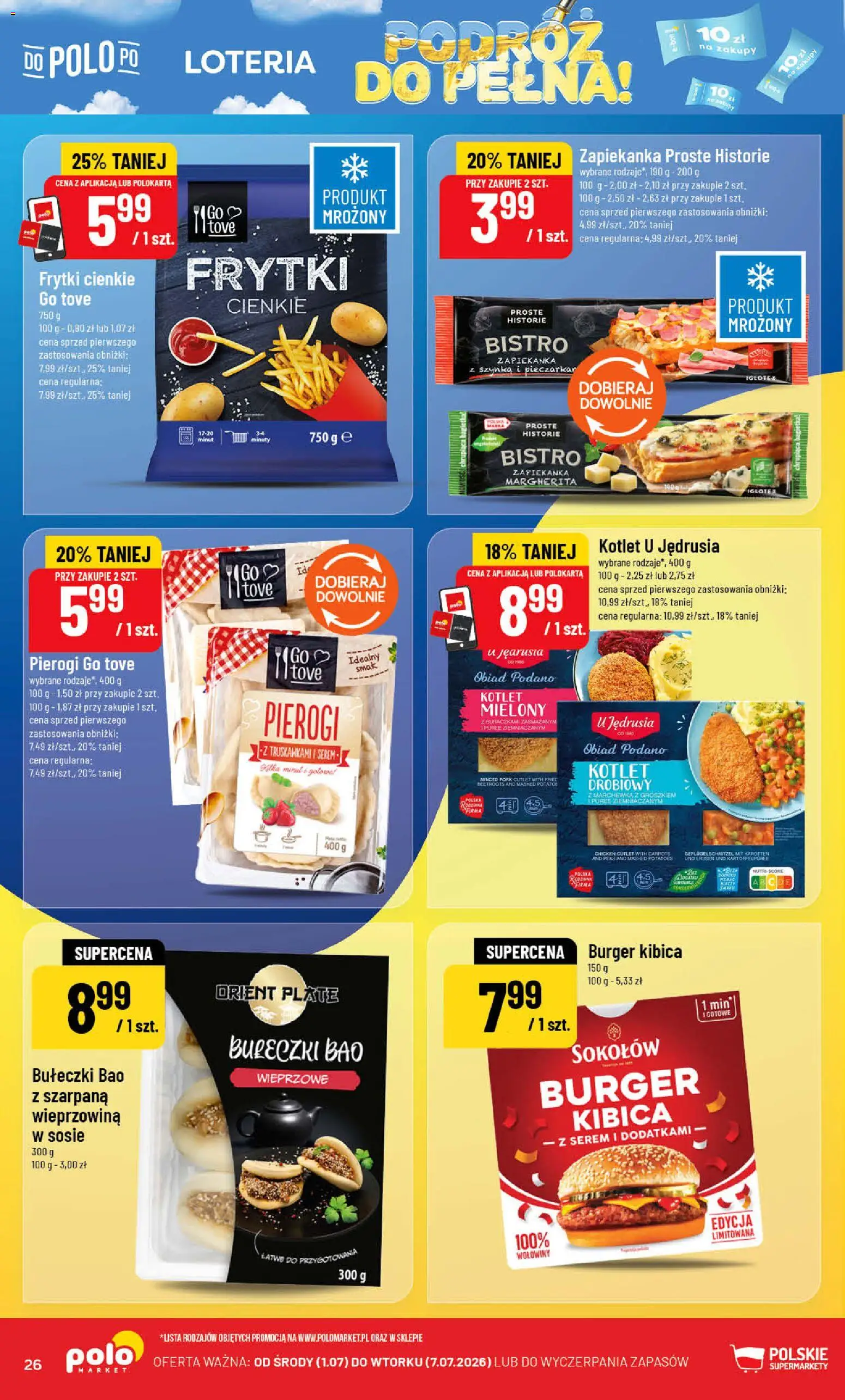 POLOmarket gazetka od 01.07.2026 | Strona: 26 | Produkty: Zapiekanka, Szynka, Bagietka, Wieprzowina