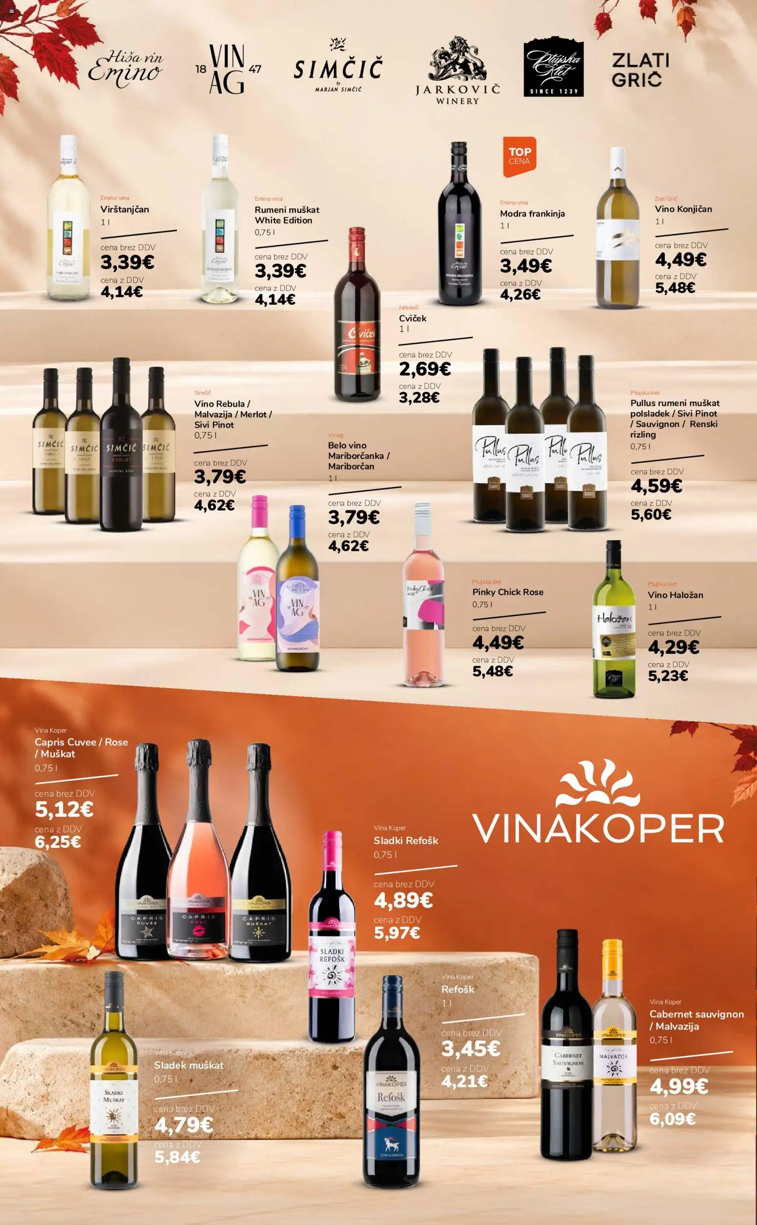 Novi Ahac katalog ponudbe – veljaven od 01.09.2026 | Stran: 6 | Izdelki: Belo vino, Vino
