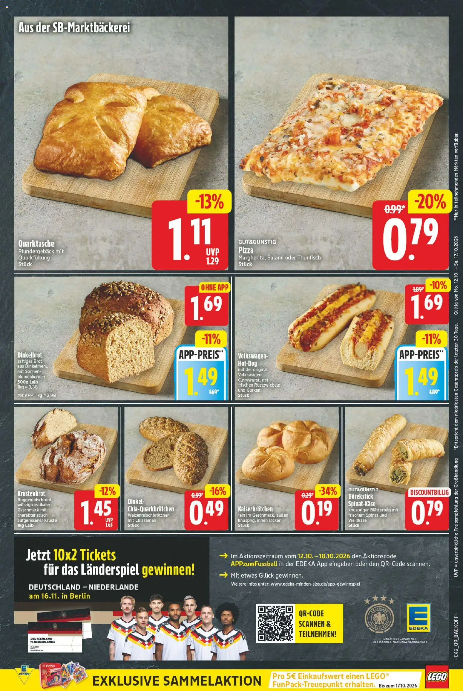 E center Prospekt – gültig ab 12.10.2026 | Seite: 9 | Produkte: Thunfisch, Brot, Salami, Pizza