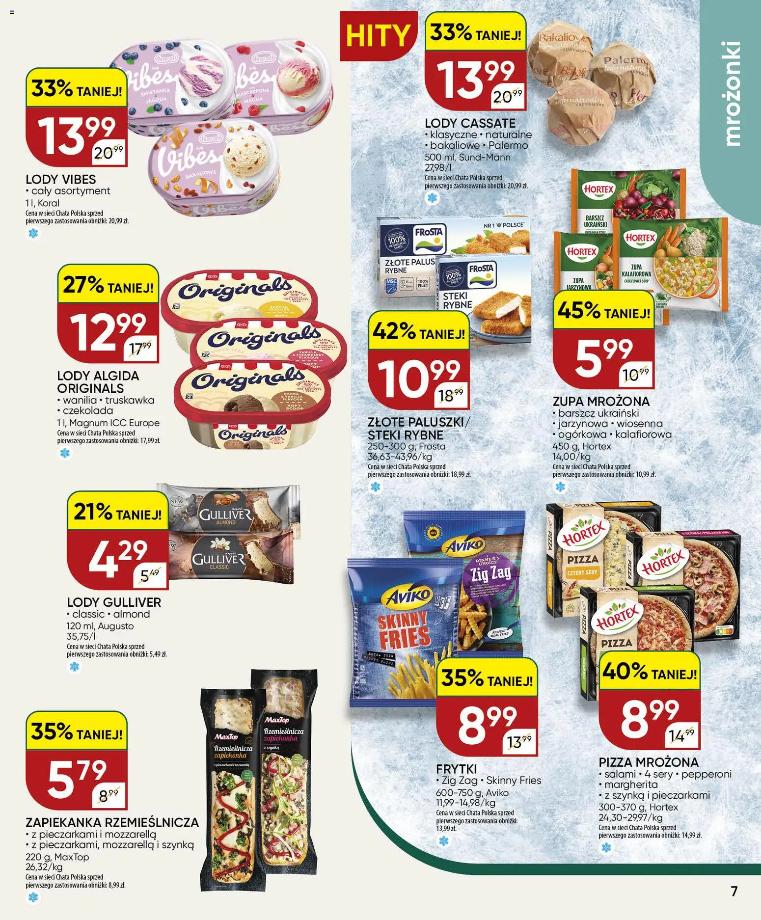 Chata Polska gazetka od 24.09.2026 | Strona: 7 | Produkty: Mrożonki, Mascarpone, Lody, Wanilia