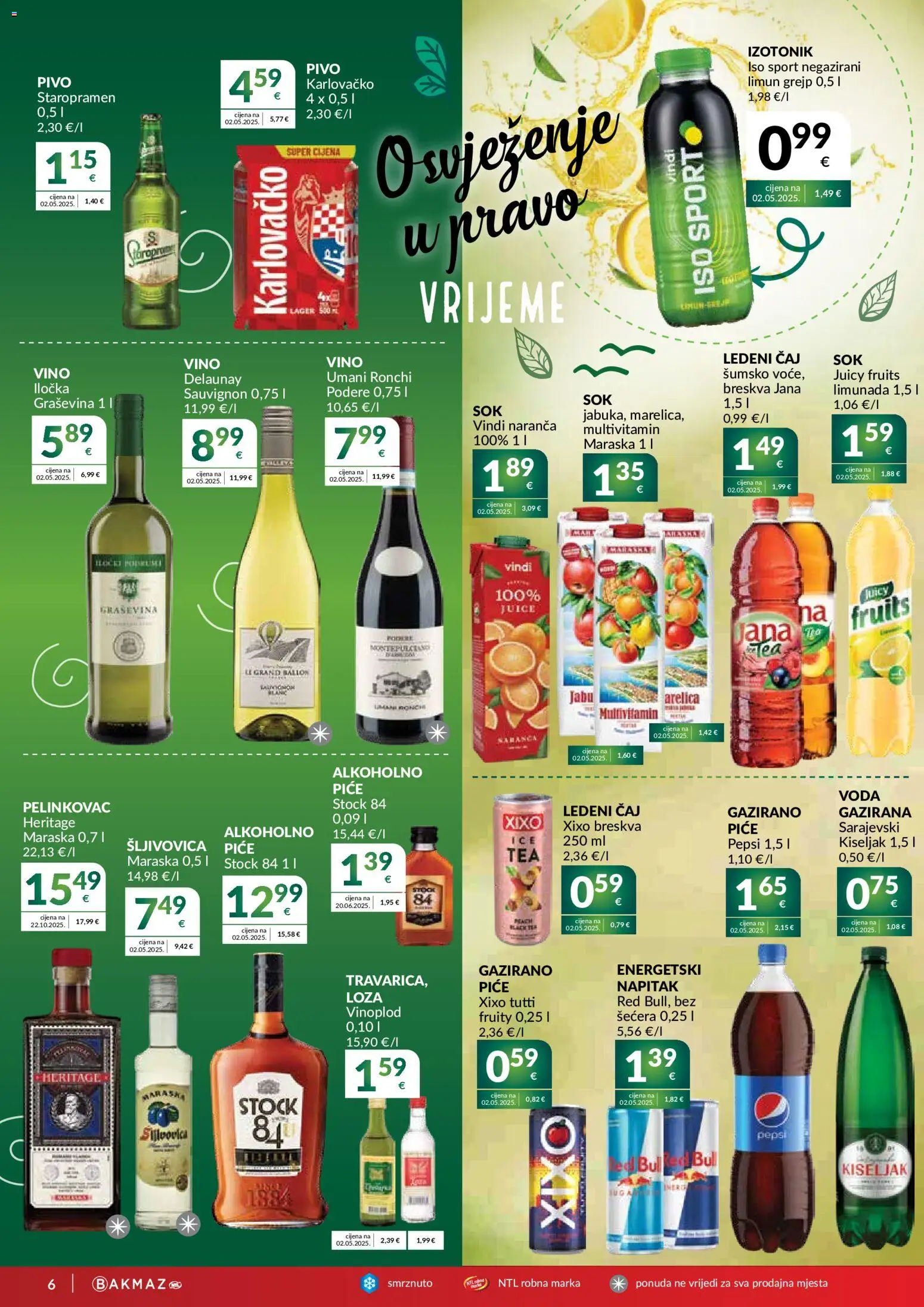 Bakmaz katalog | vrijedi od 23.09.2026 | Stranica: 6 | Proizvodi: Pepsi, Pivo, Grejp, Multivitamin