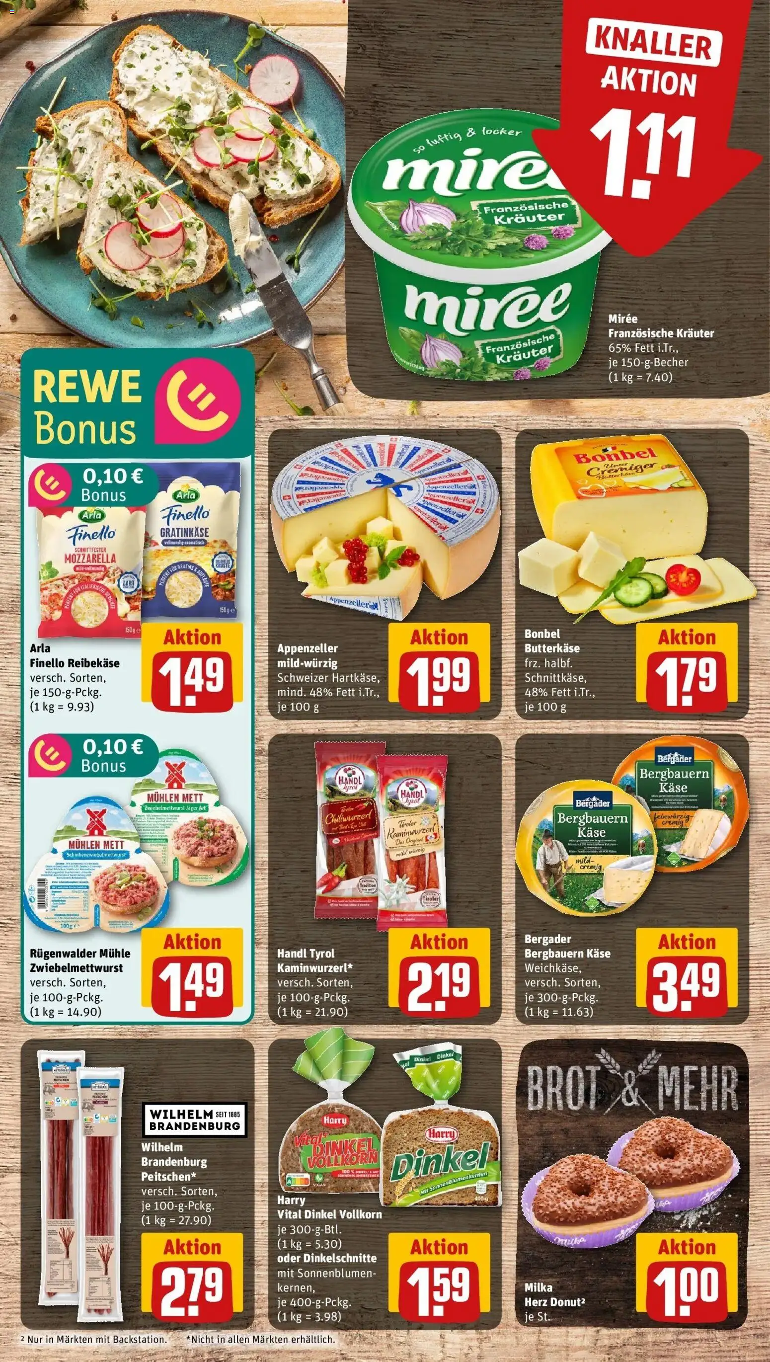 Rewe Prospekt Nürnberg	 – gültig ab 10.05.2026 | Seite: 9 | Produkte: Mühle, Käse, Mozzarella, Reibekase