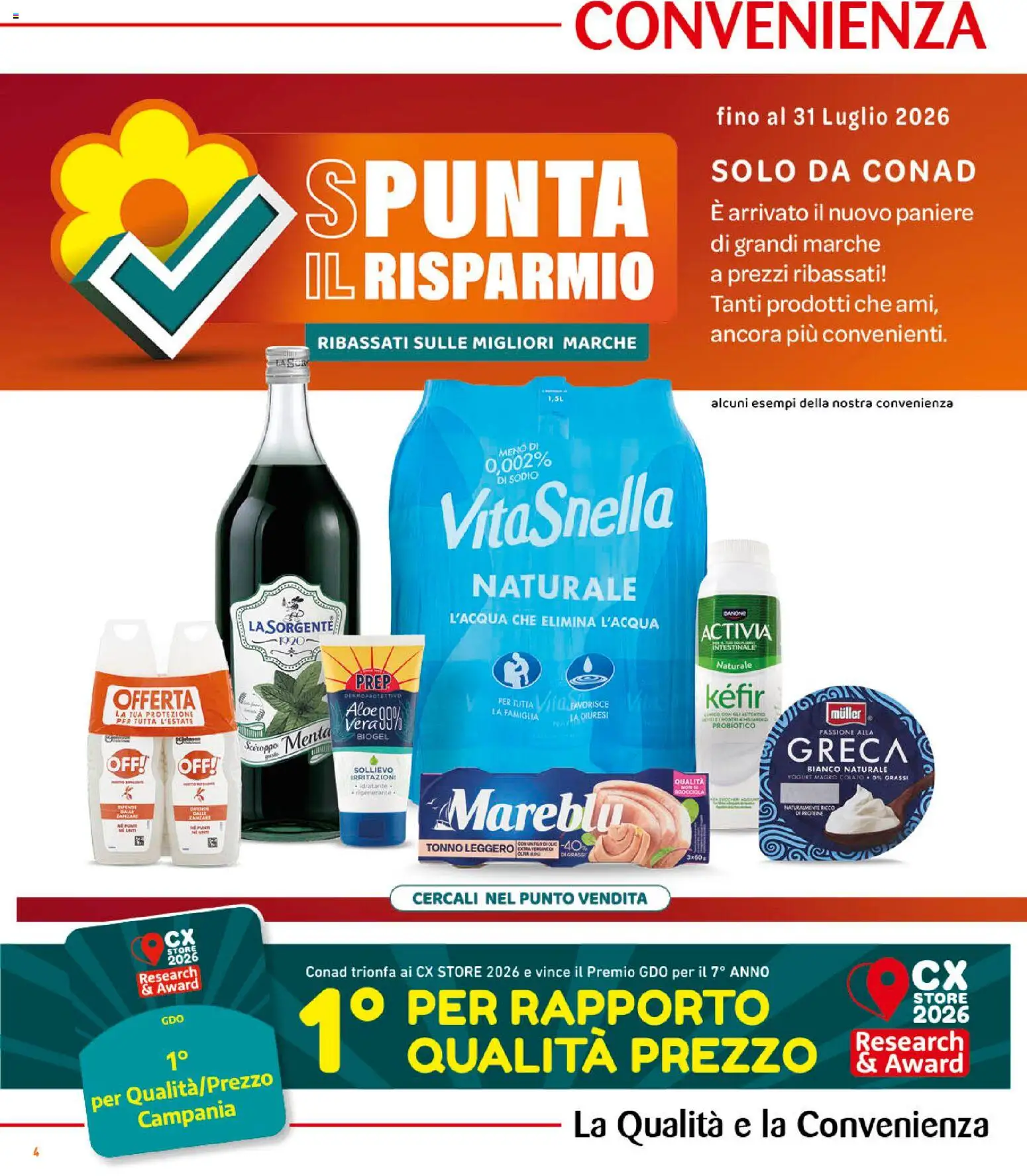 Volantino Conad del 10.06.2026 | Pagina: 4 | Prodotti: Yogurt, Tonno, Menta, Olio di Oliva