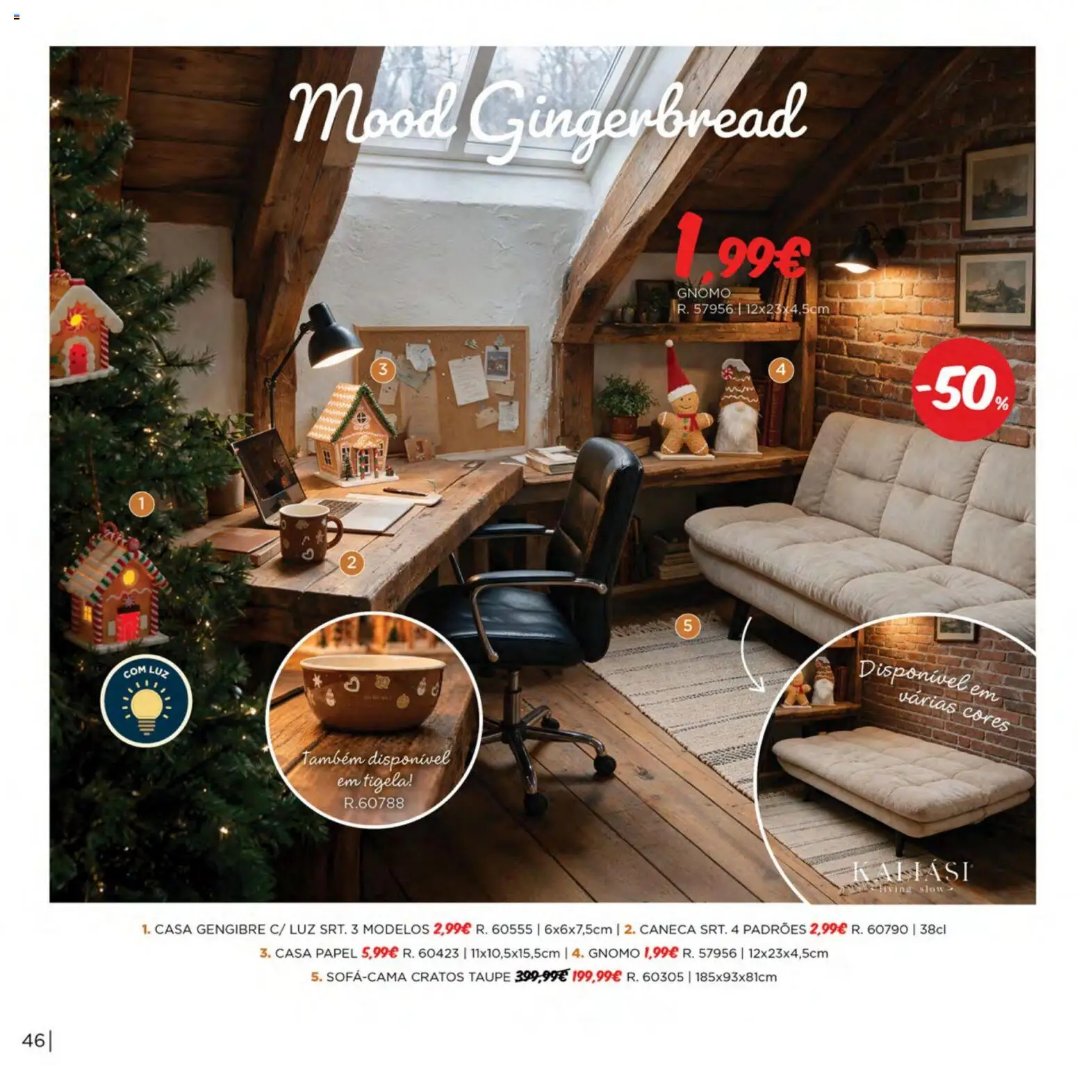 Espaço Casa Catálogo de Natal 2026 │ válido de 06/10/2026 | Página: 46 | Produtos: Tigela, Gengibre, Caneca