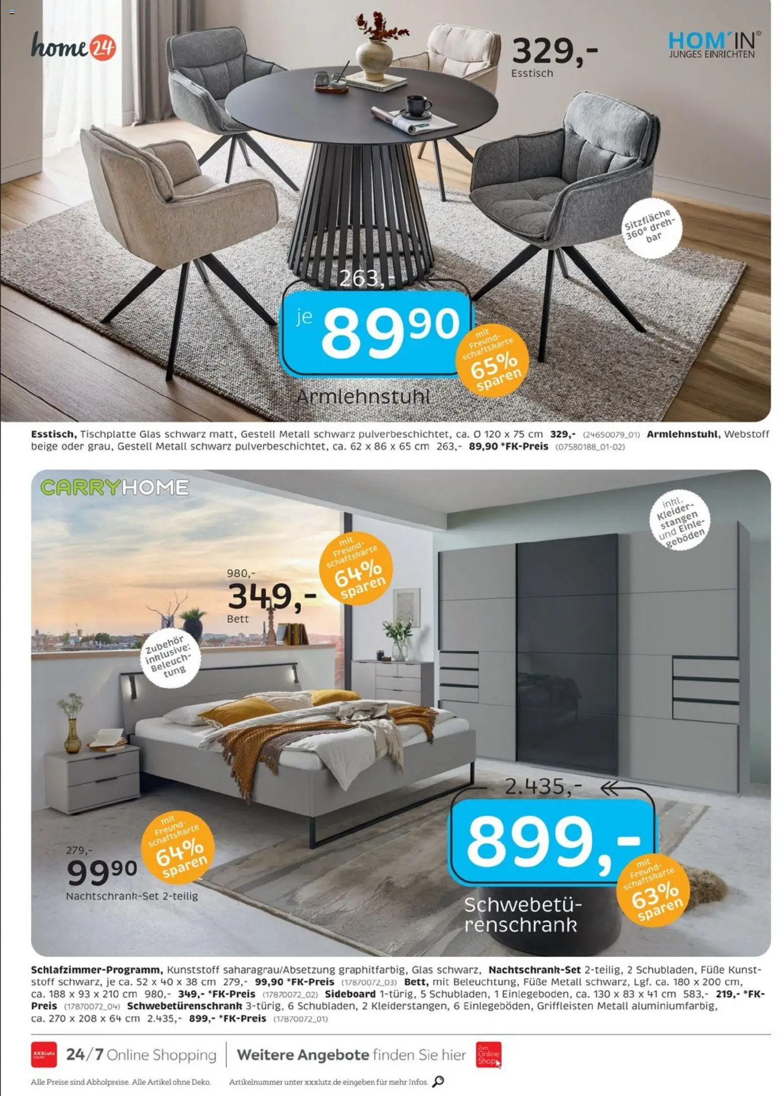 XXXLutz Restaurantgutscheine – gültig ab 29.08.2026 | Seite: 10 | Produkte: Sideboard, Esstisch, Bett, Schwebetürenschrank