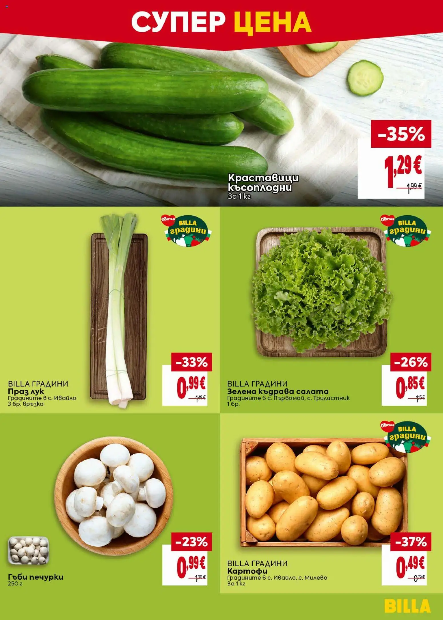 {H1} | Страница: 15 | Продукти: Салата, Картофи, Лук, Праз