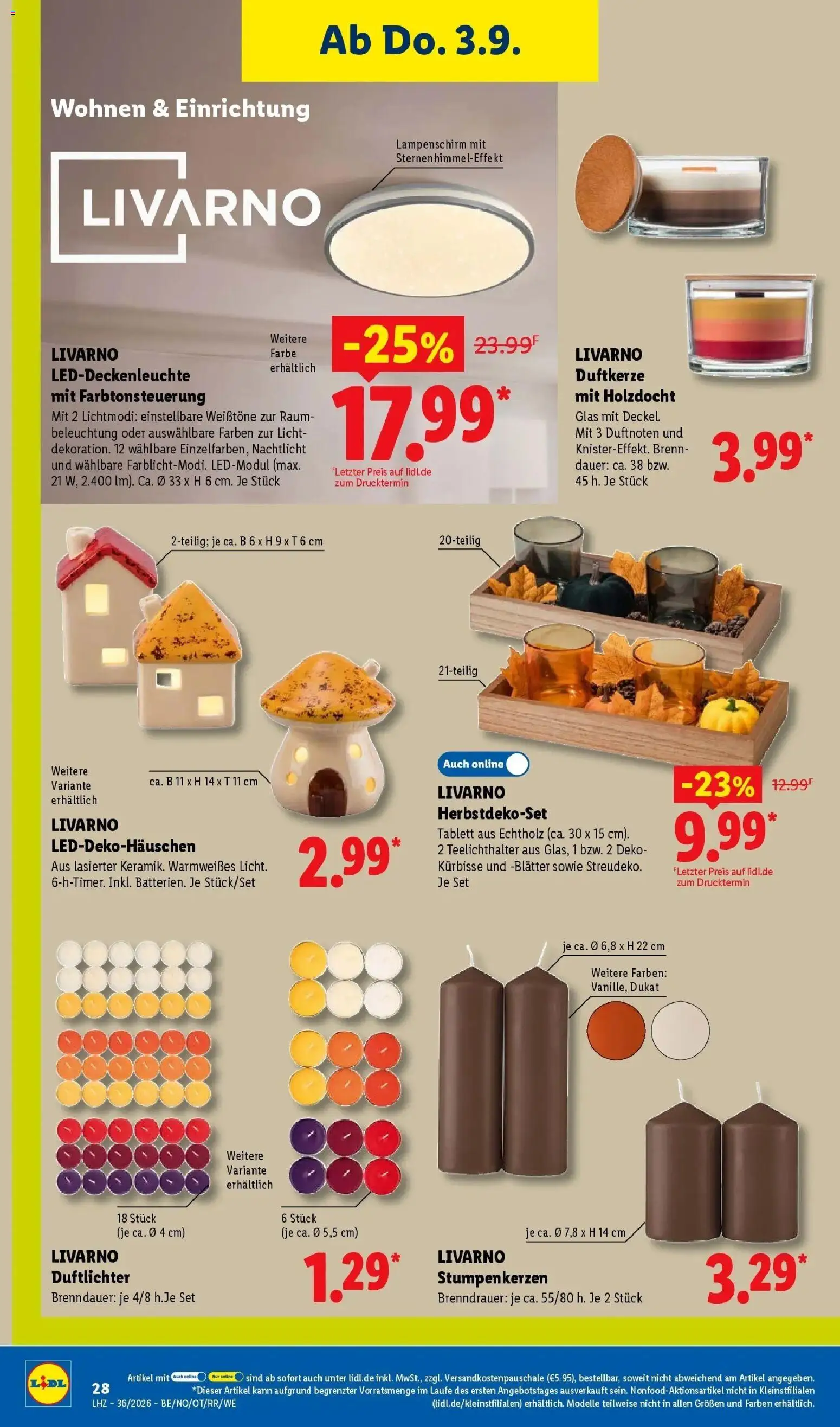 Lidl Prospekt Künzell (ab 31.08.2026) zum Blättern » Angebote | Seite: 46 | Produkte: Lampenschirm, Nachtlicht