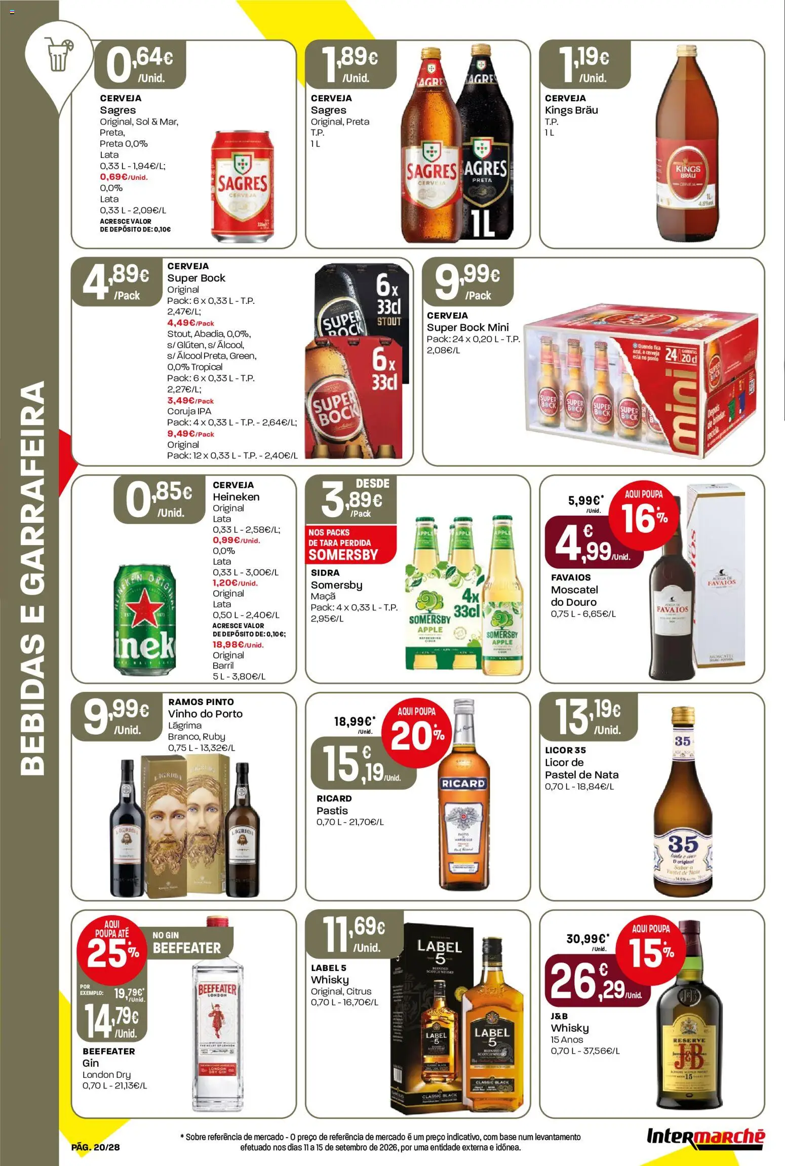 Intermarché folheto Contact │ válido de 22/10/2026 | Página: 20 | Produtos: Whisky, Vinho do Porto, Super bock, Licor