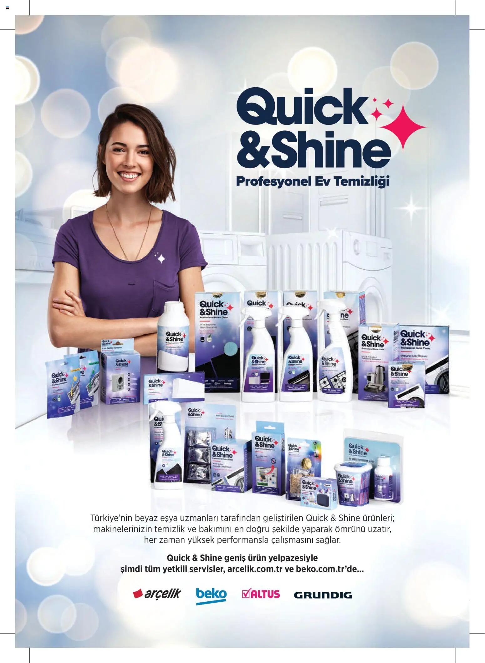 Arçelik - Quick and Shine Temizlik ve Bakım Ürünleri - 30 Eylül 2026 tarihinden itibaren geçerlidir | Sayfa: 1