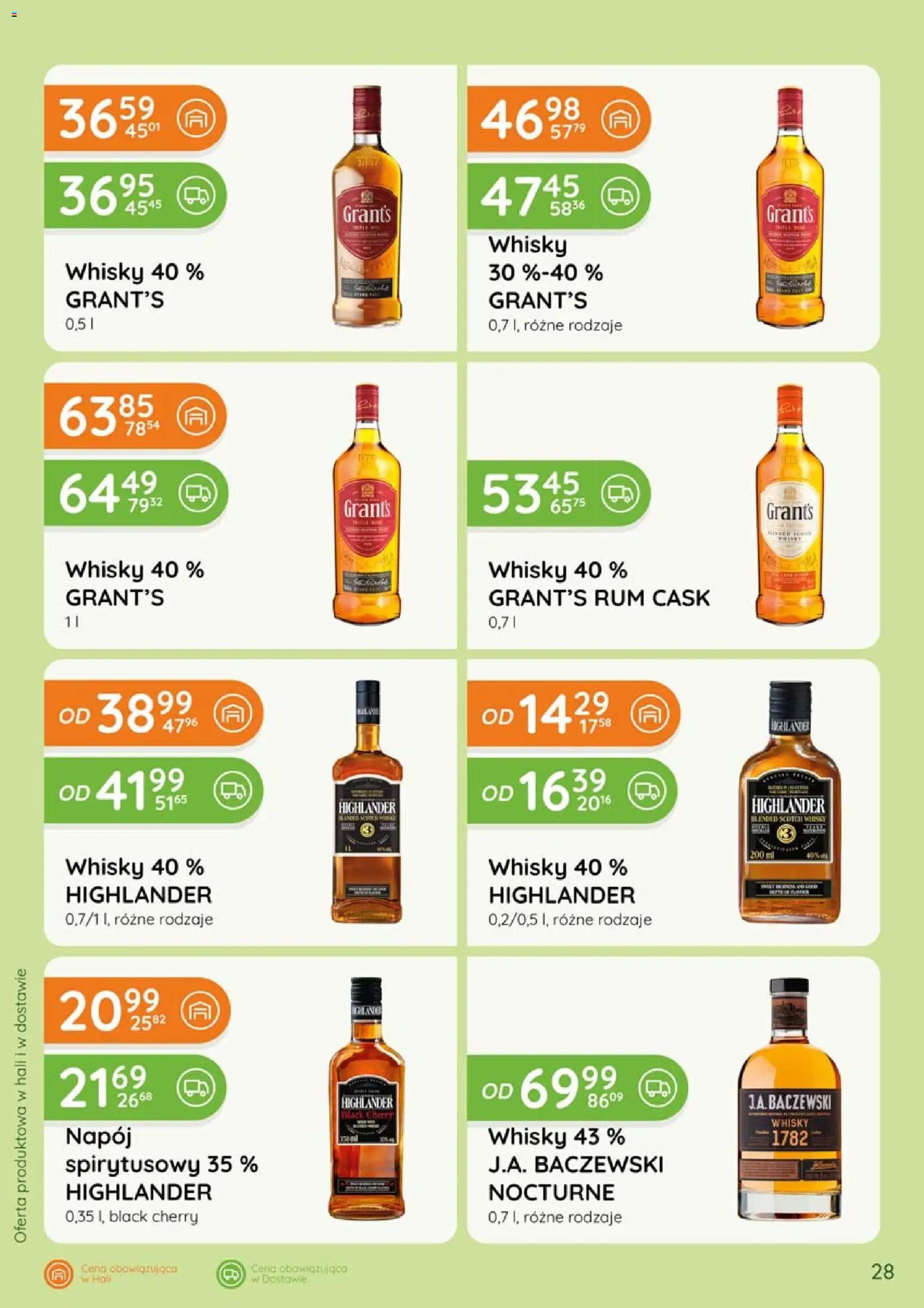Eurocash gazetka - Katalog Alkoholowy od 01.05.2026 | Strona: 28 | Produkty: Grant's, Rum, Whisky