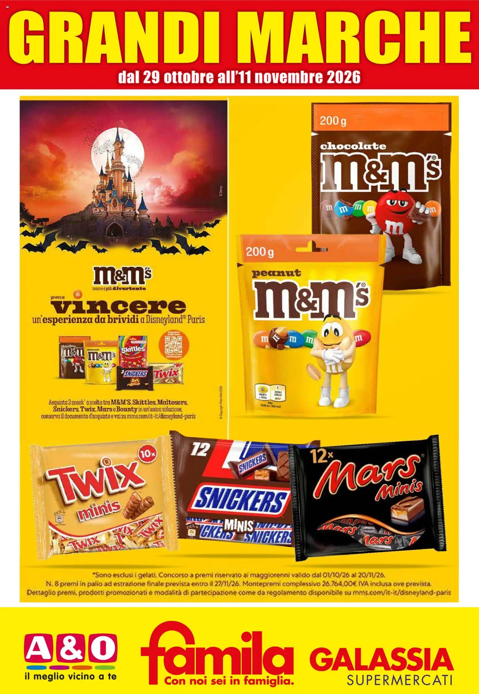 Volantino Famila del 29/10/2026 | Pagina: 1 | Prodotti: Tè, Snickers