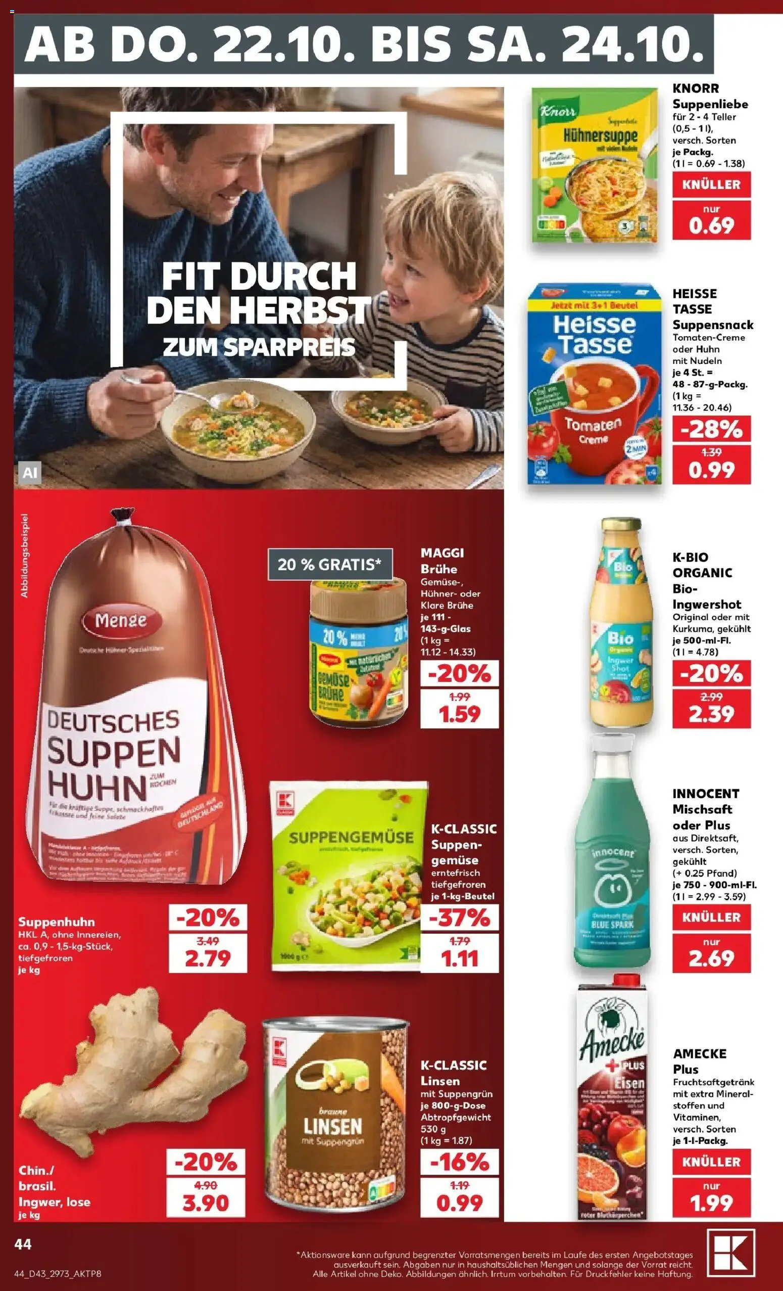 Prospekt Kaufland ab 19.10.2026 » Angebote Online zum Blättern | Seite: 48 | Produkte: Maggi, Knorr, Gemüse, Nudeln