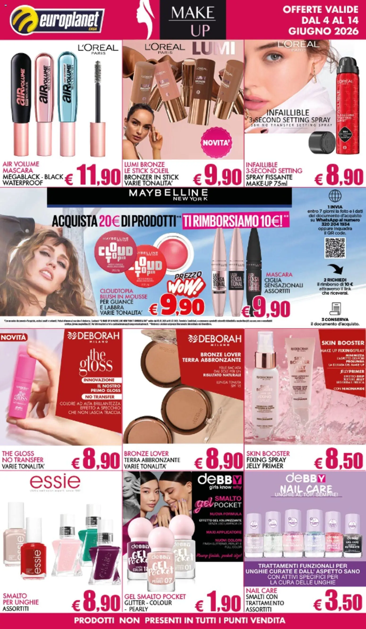 Volantino Europlanet Casa del 04.06.2026 | Pagina: 5 | Prodotti: Mascara, Tè, The, Blush