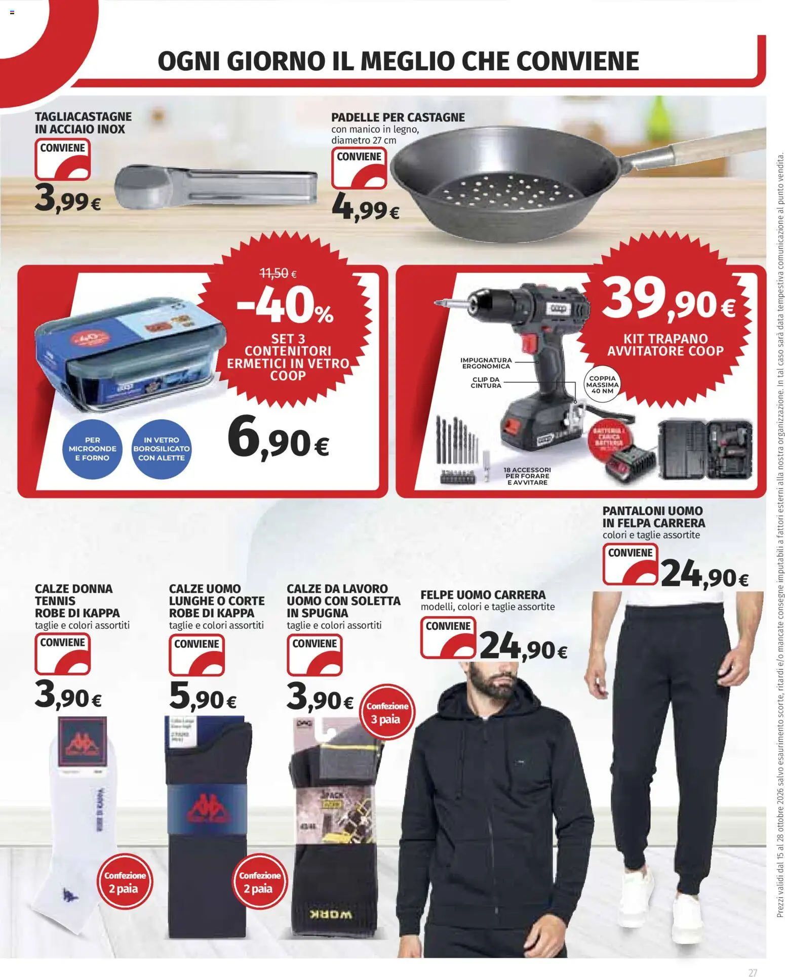 Volantino COOP del 15/10/2026 | Pagina: 27 | Prodotti: Microonde, Felpa, Cintura, Forno