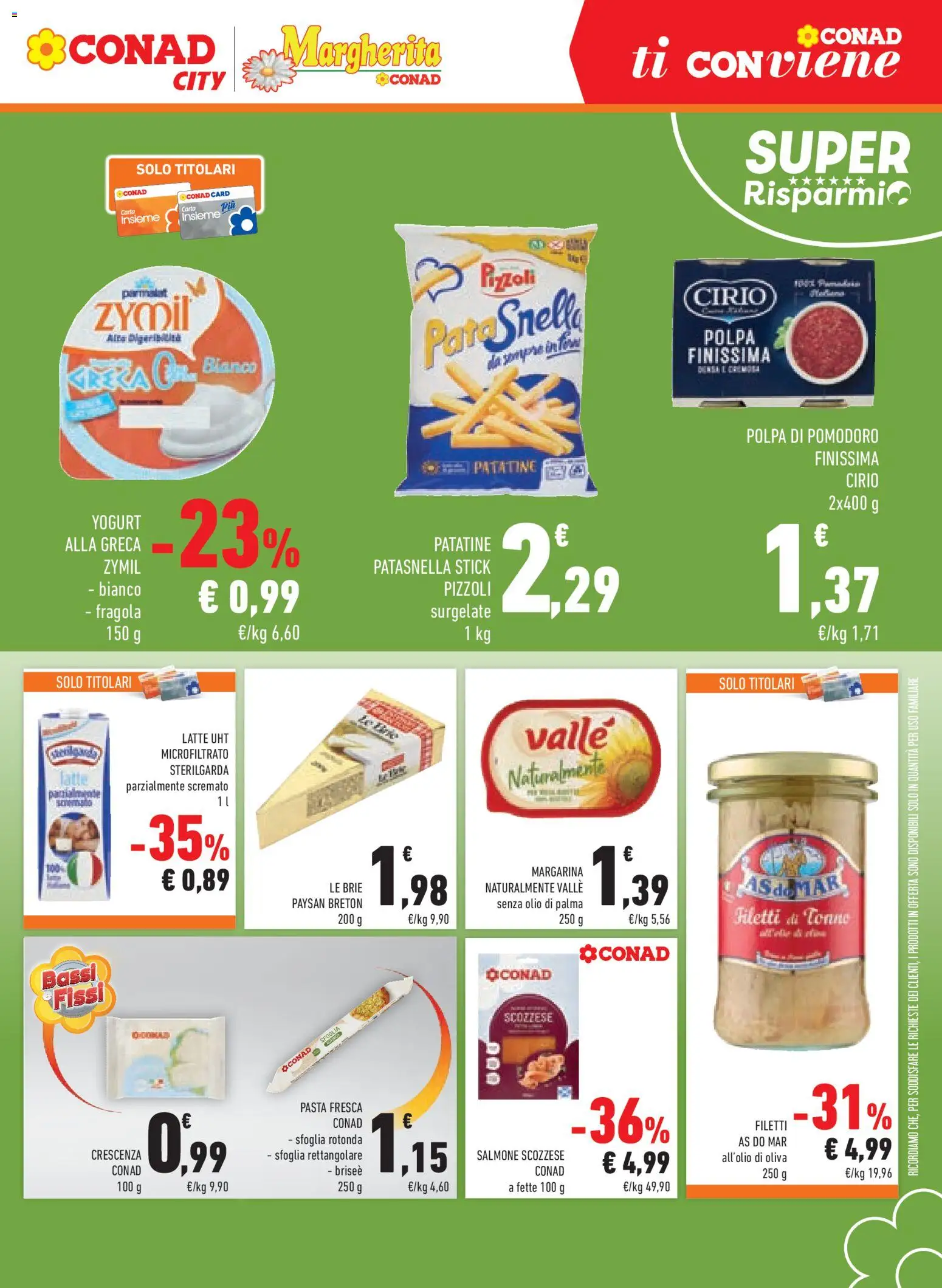 Volantino Conad del 21/10/2026 | Pagina: 13 | Prodotti: Yogurt, Salmone, Pasta, Tonno