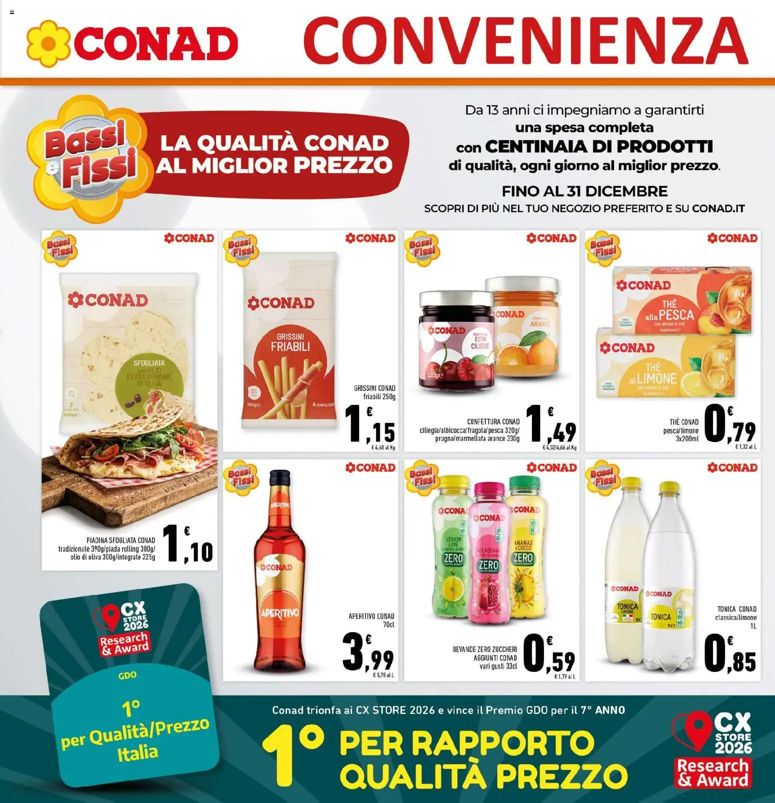 Volantino Conad del 07/10/2026 | Pagina: 22 | Prodotti: Pesca, Ananas, The, Grissini