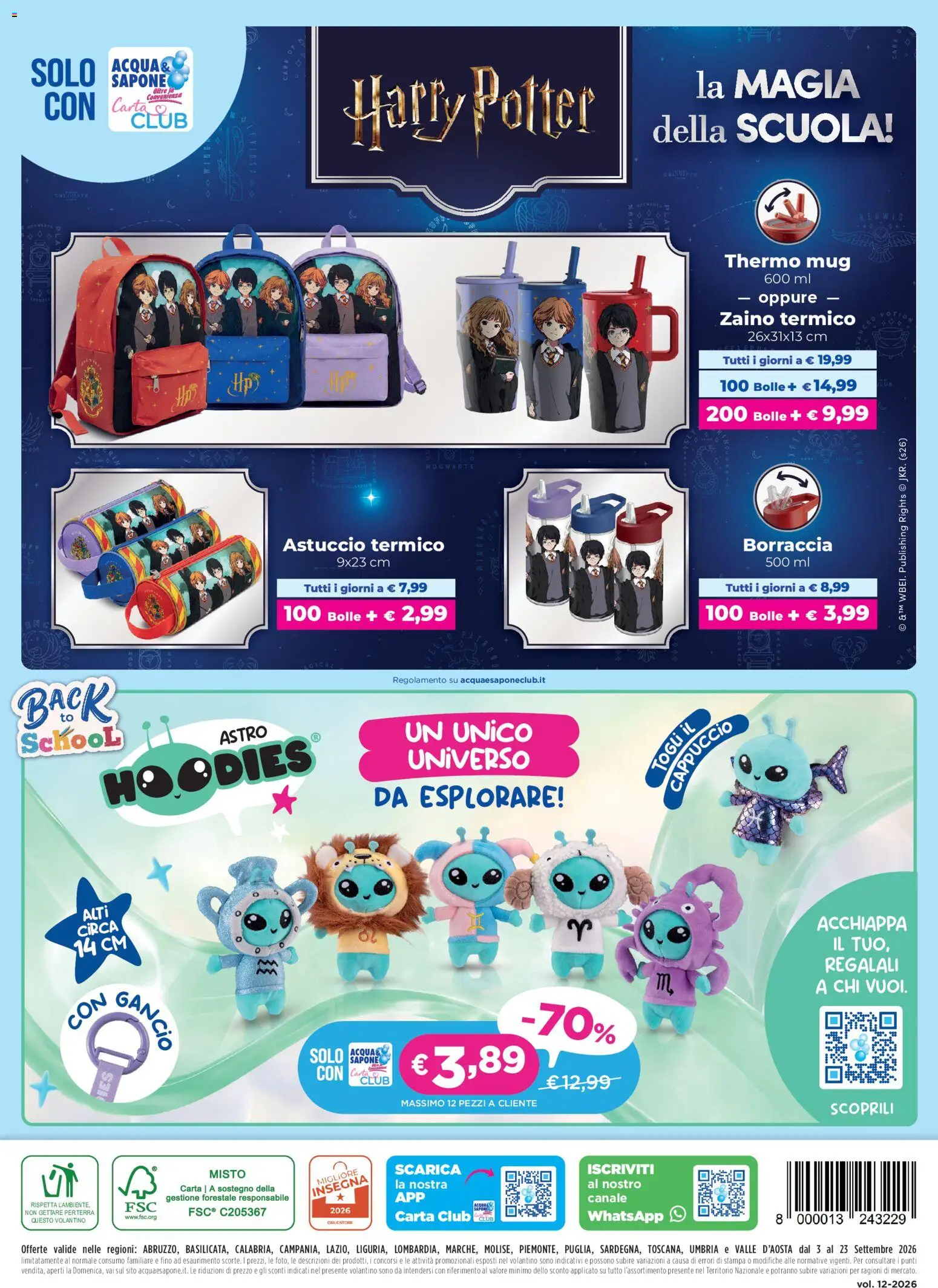 Volantino Acqua e Sapone del 03/08/2026 | Pagina: 17 | Prodotti: Sapone, Zaino, Stampa, Borraccia