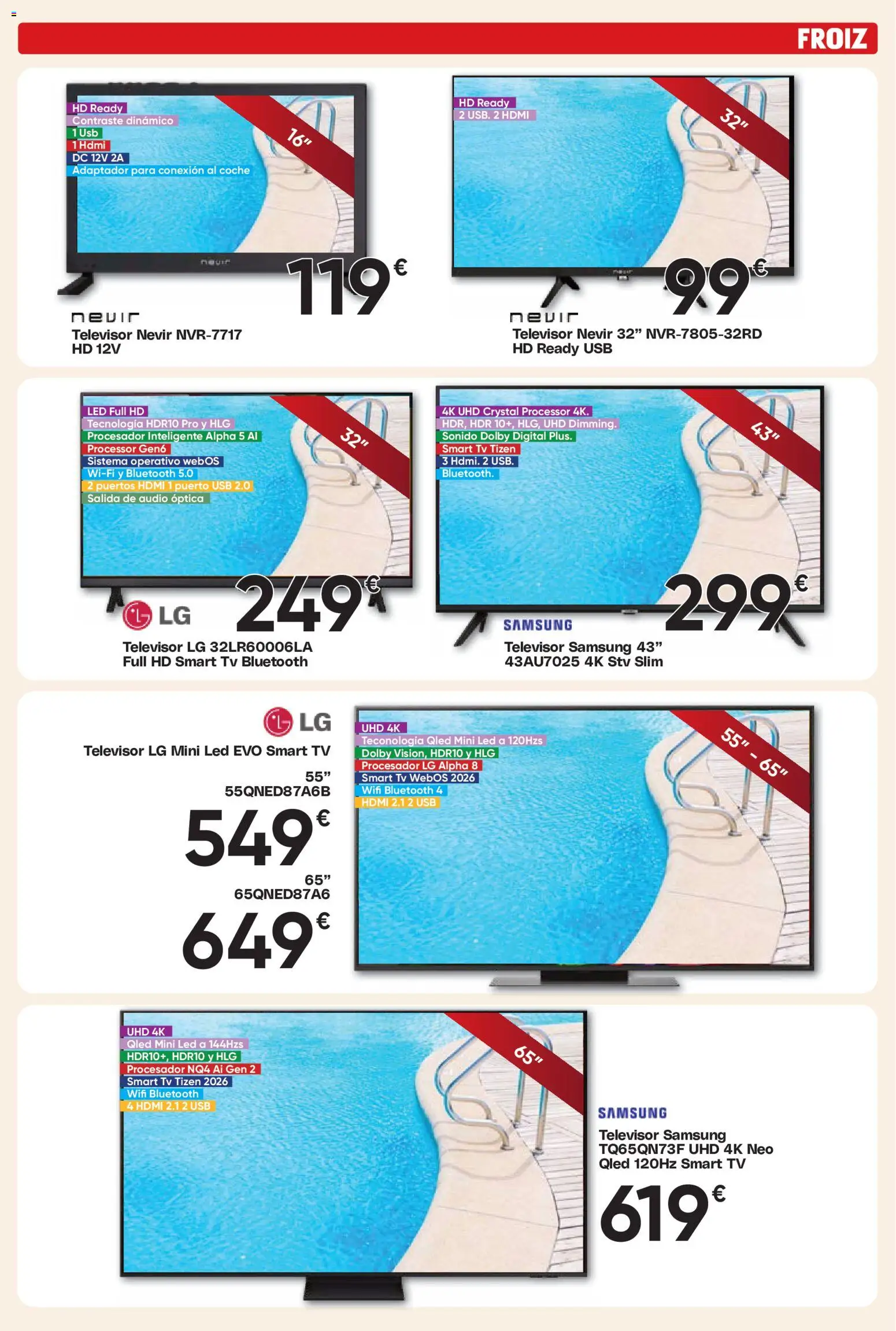 Froiz - Folleto Hiper │ válido desde el 25/06/2026 | Página: 2 | Productos: Televisor, Audio, Adaptador, USB