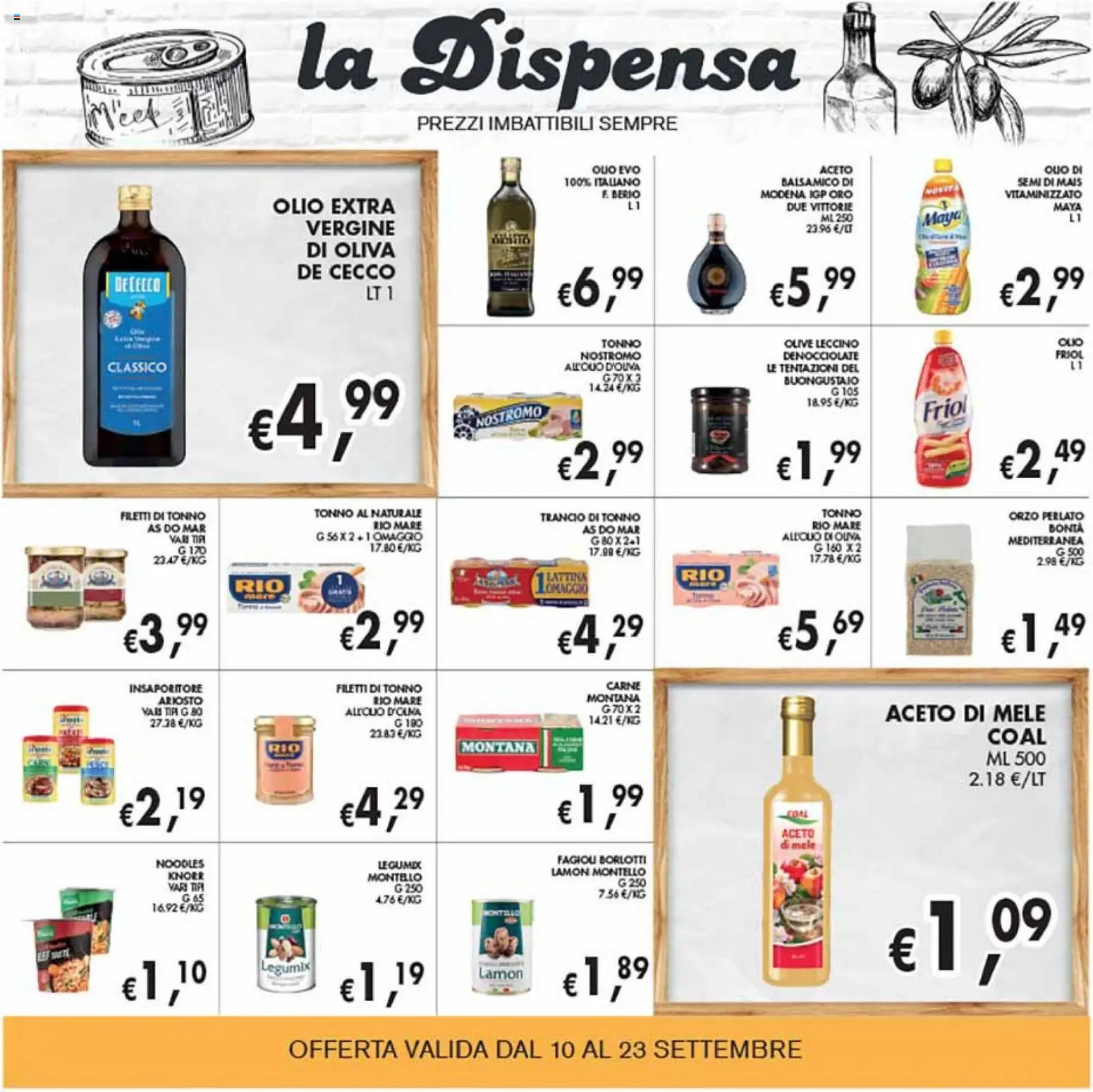 Volantino Coal del 10/09/2026 | Pagina: 20 | Prodotti: Mele, Aceto di mele, Aceto, Mais