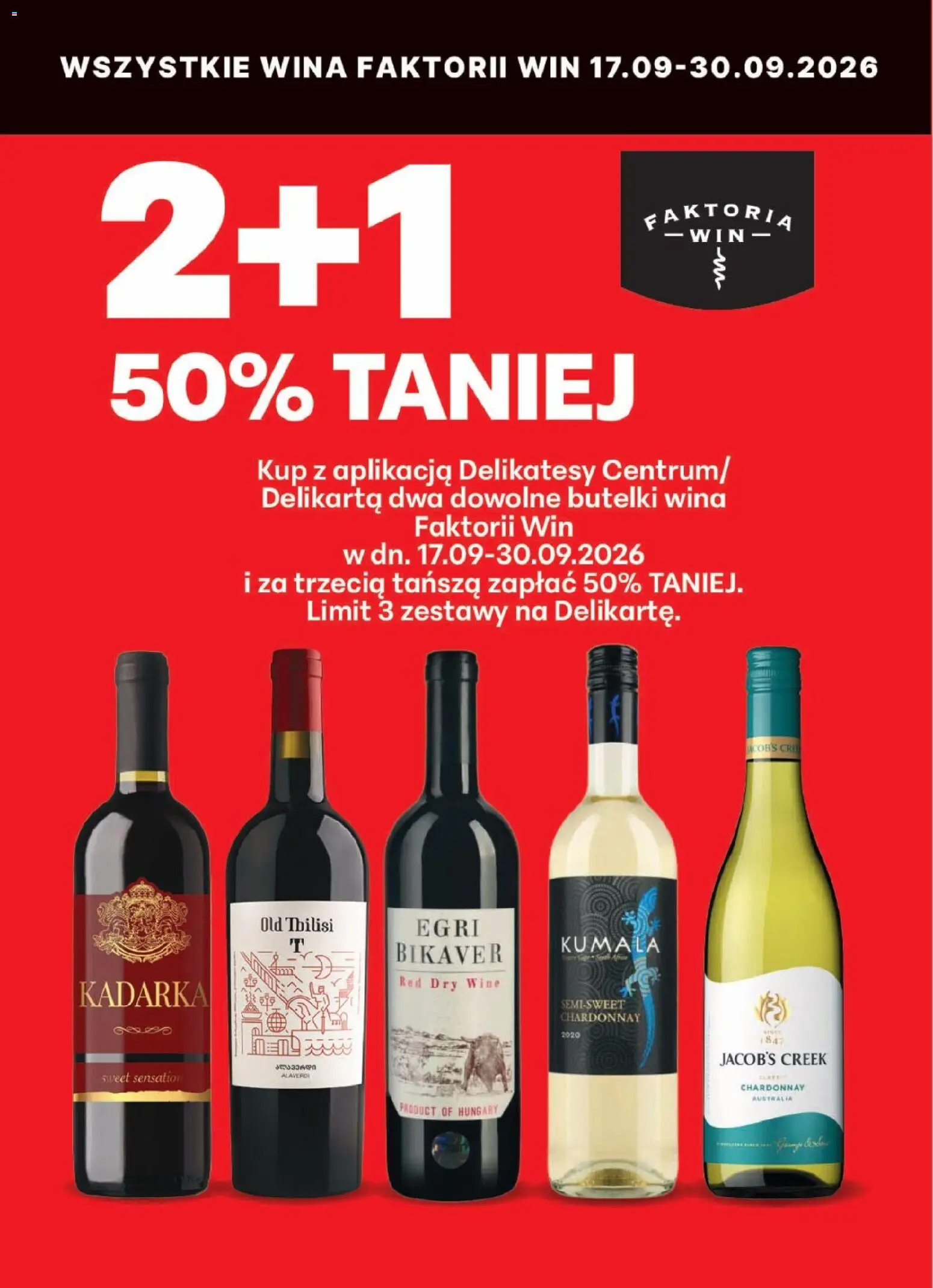 Delikatesy Centrum gazetka - DeliBarek od 17.09.2026 | Strona: 2 | Produkty: Chardonnay, Delikatesy, Egri bikaver