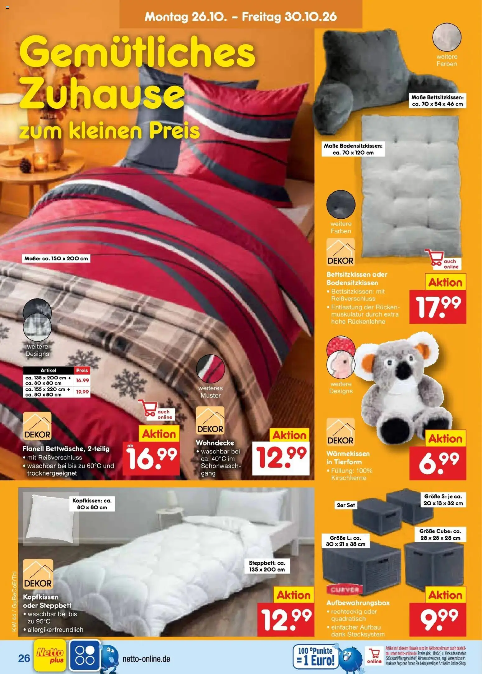 Netto Marken-Discount Prospekt Leipzig – gültig ab 26.10.2026 | Seite: 40 | Produkte: Kopfkissen