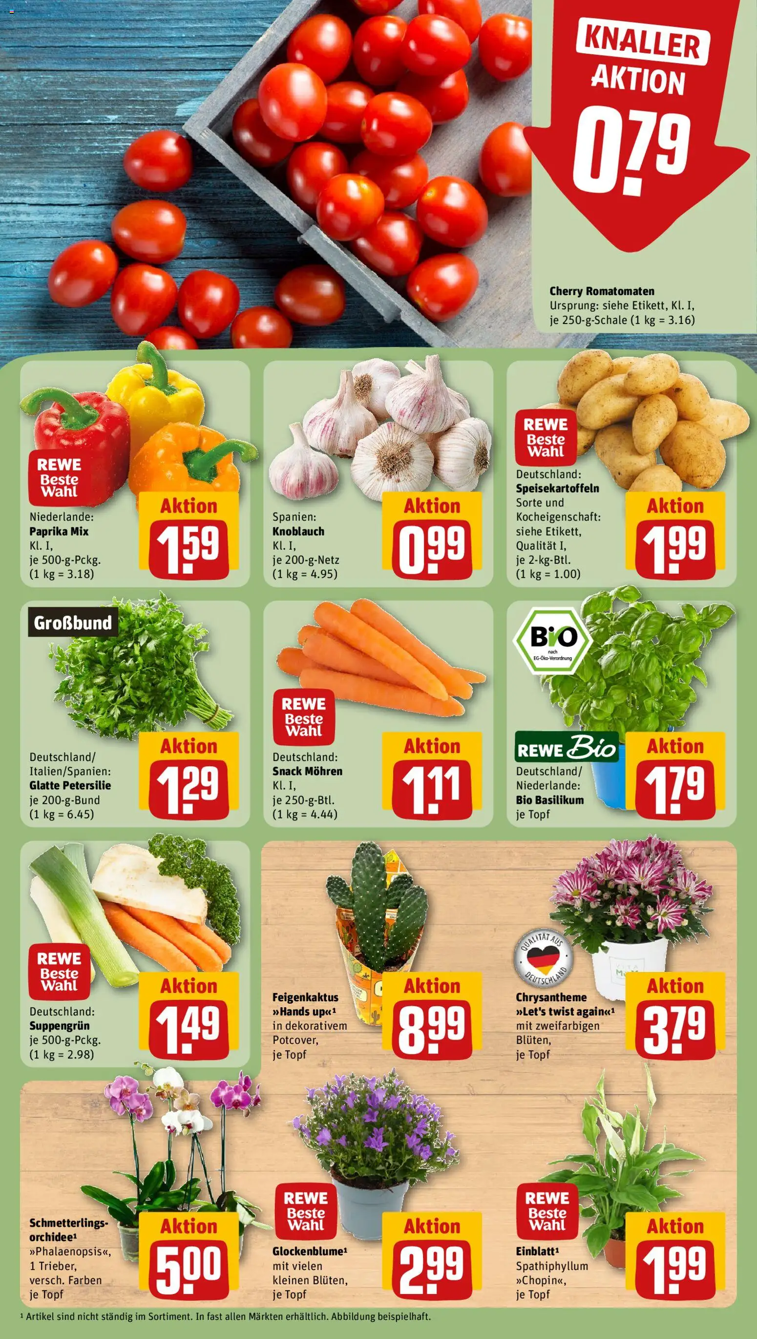 Rewe Prospekt – gültig ab 10.08.2026 | Seite: 5 | Produkte: Mohren, Paprika, Knoblauch, Petersilie
