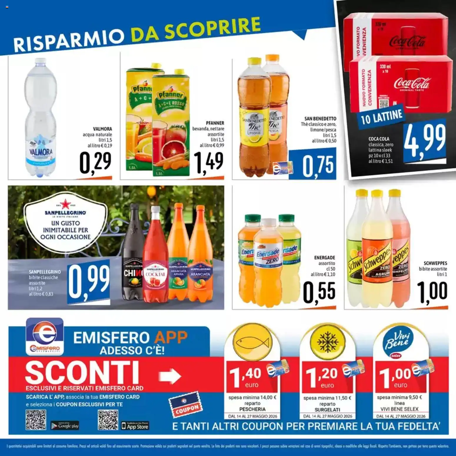 Volantino Emisfero del 14.05.2026 | Pagina: 6 | Prodotti: Acqua, The, Acqua naturale, Bibite