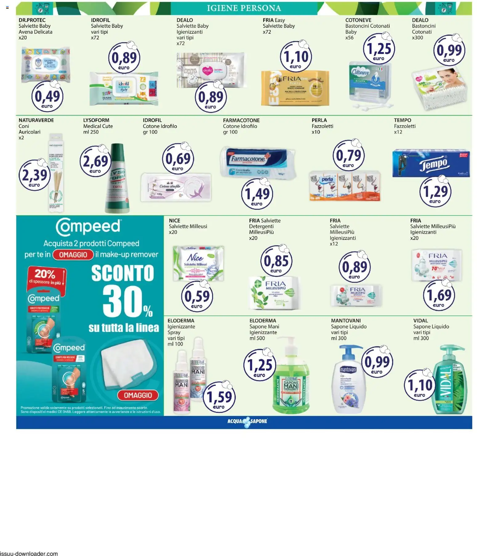 Volantino Acqua e Sapone del 18.06.2026 | Pagina: 9 | Prodotti: Auricolari, Tè, Fazzoletti, Cerotti