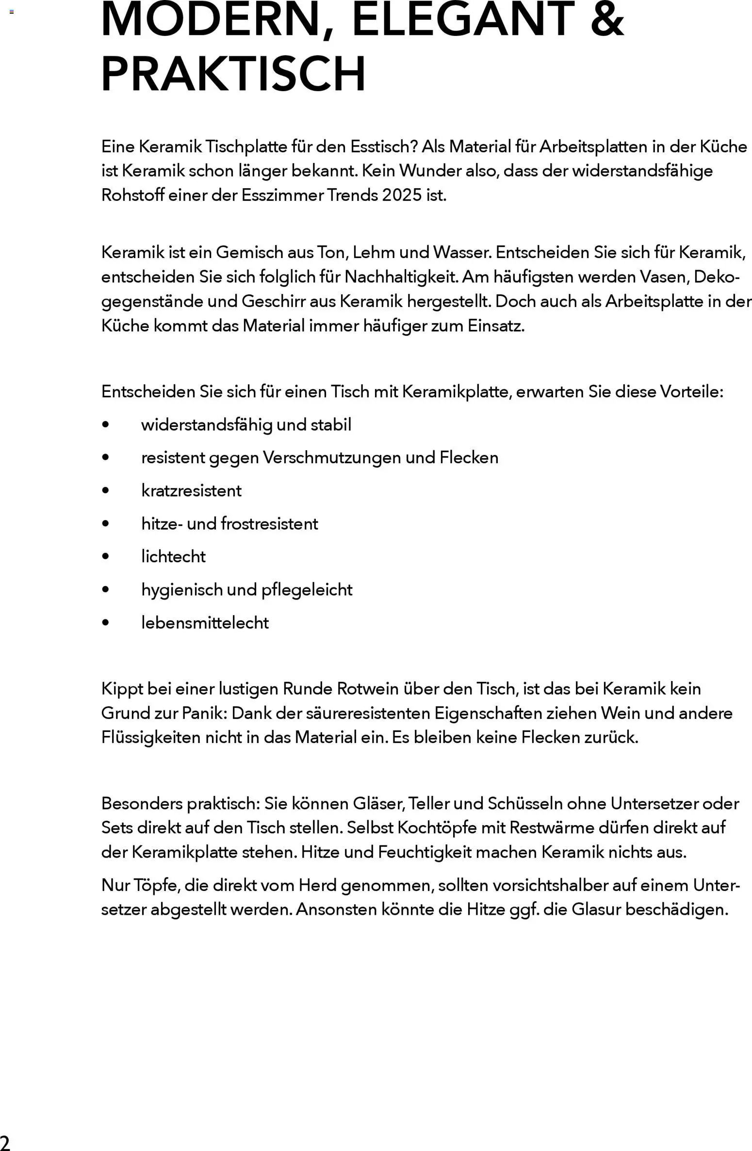 Rahaus Prospekt Glas/Keramik-Esstische – gültig ab 29.01.2026 | Seite: 2 | Produkte: Herd, Esstisch, Rotwein, Küche