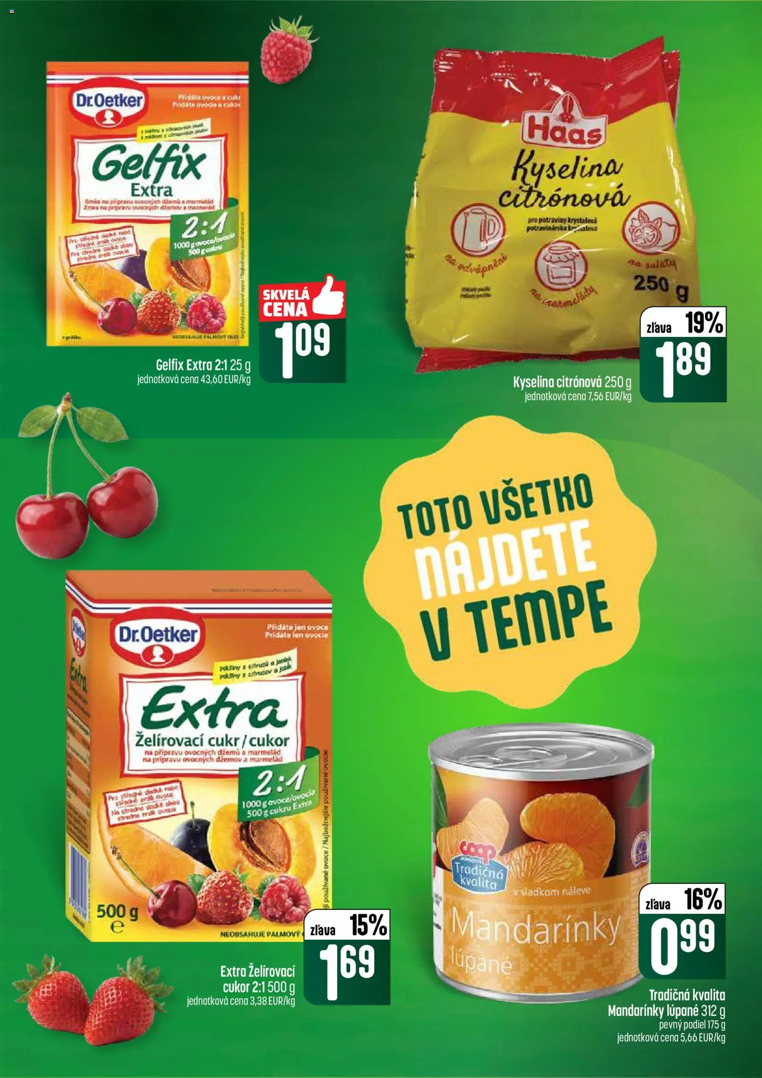 Nové COOP Jednota akcie – leták je platný od 04.06.2026 | Strana: 40 | Produkty: Cukor, Mandarinky