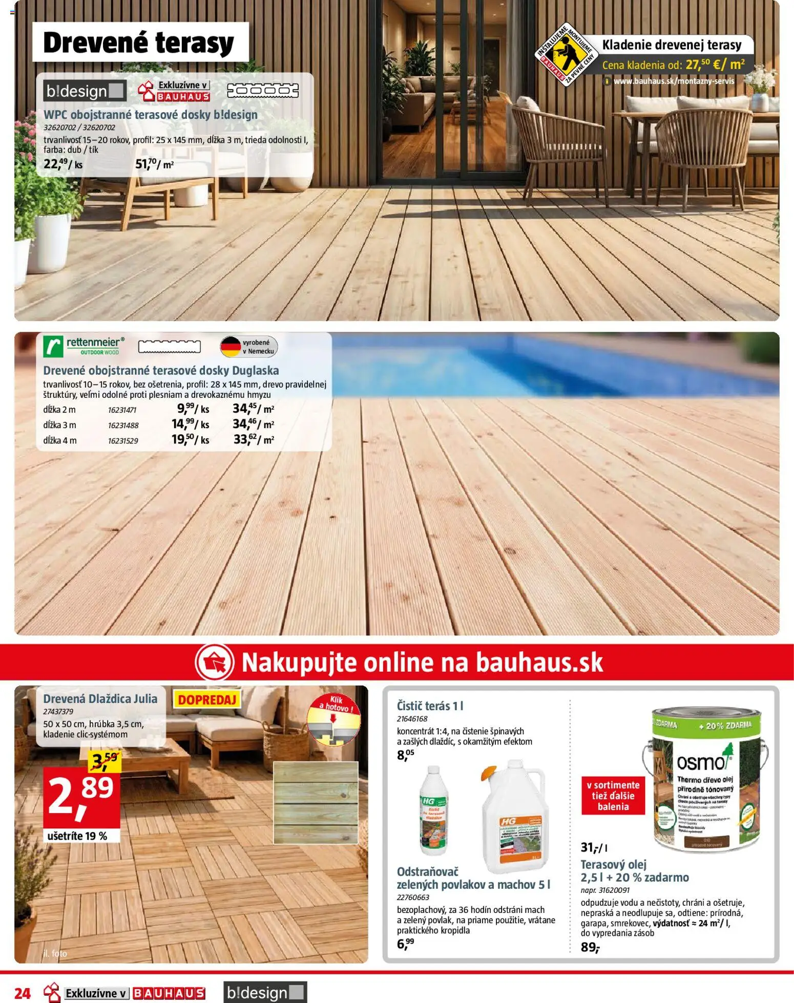Nové Bauhaus akcie – leták je platný od 04.05.2026 | Strana: 24 | Produkty: Olej