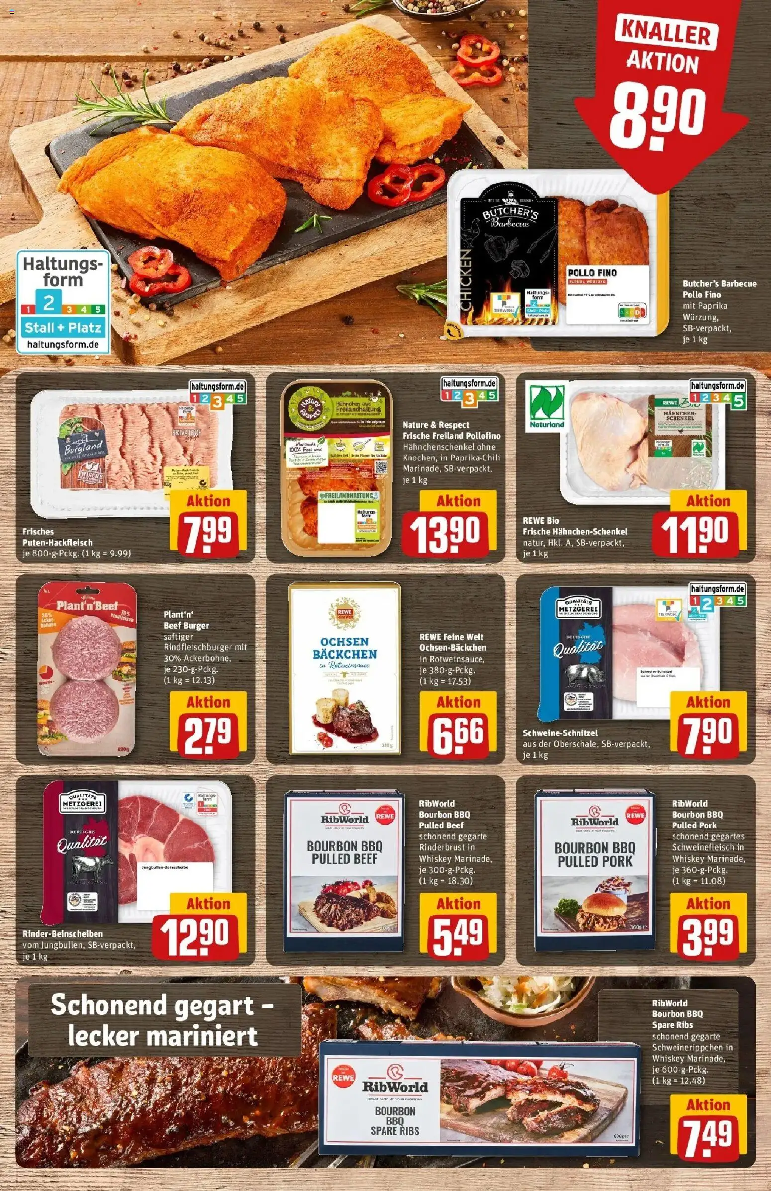 Rewe Prospekt Oldenburg – gültig ab 08.06.2026 | Seite: 9 | Produkte: Hahnchen, Spare ribs, Paprika, Bourbon