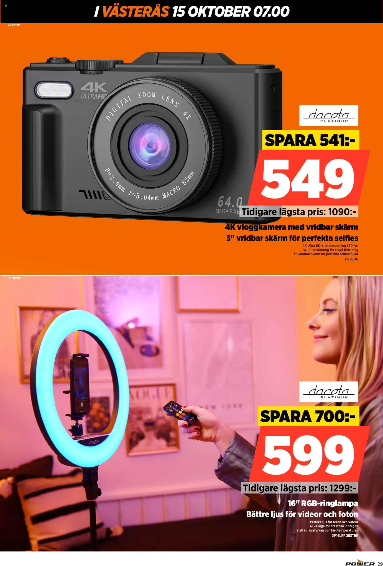 Power reklamblad aktuell från 15/10/2026 | Sida: 29 | Produkter: Ljus