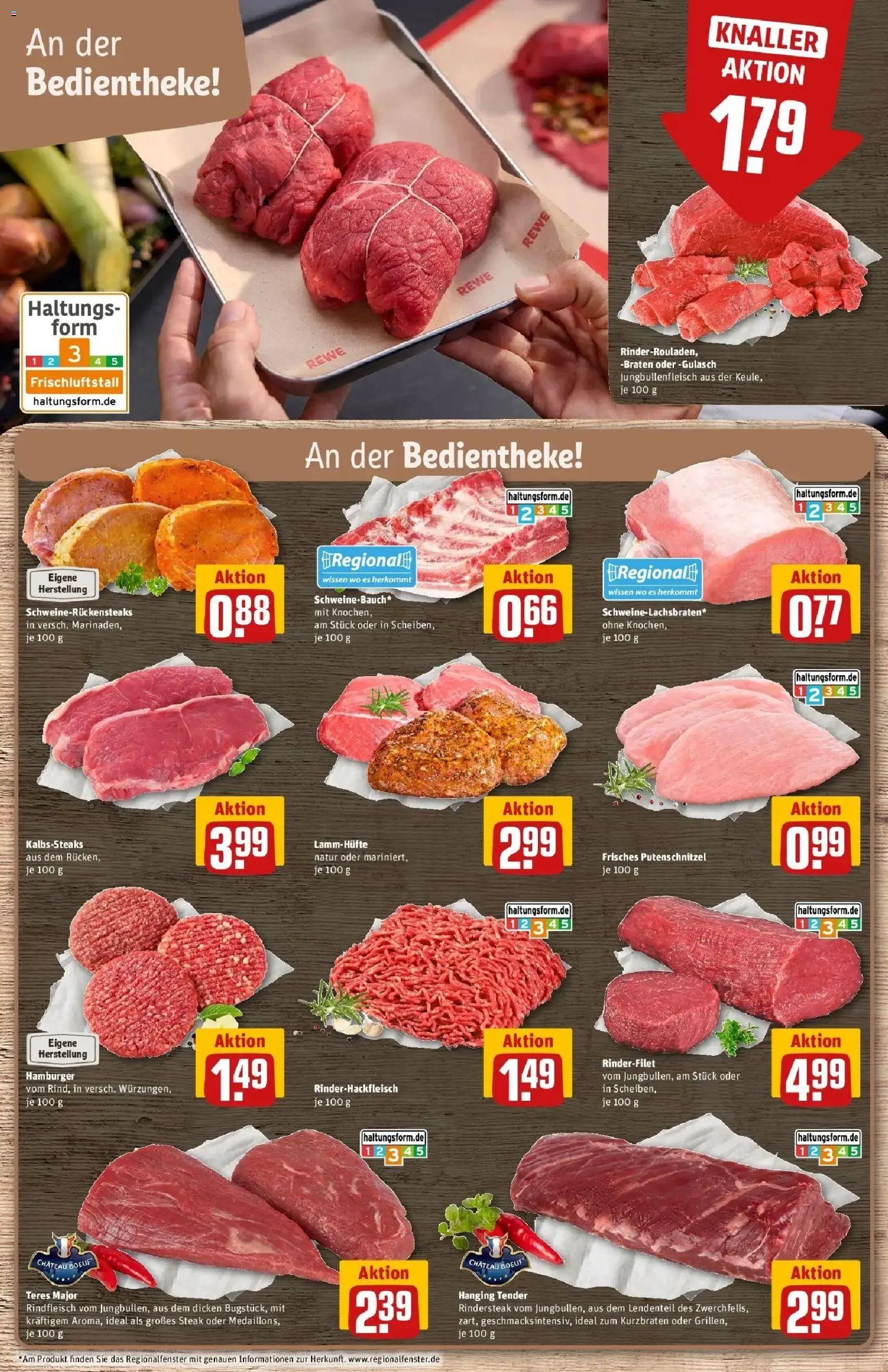 Rewe Prospekt Oldenburg – gültig ab 08.06.2026 | Seite: 8 | Produkte: Burger, Schnitzel, Rindfleisch, Steak