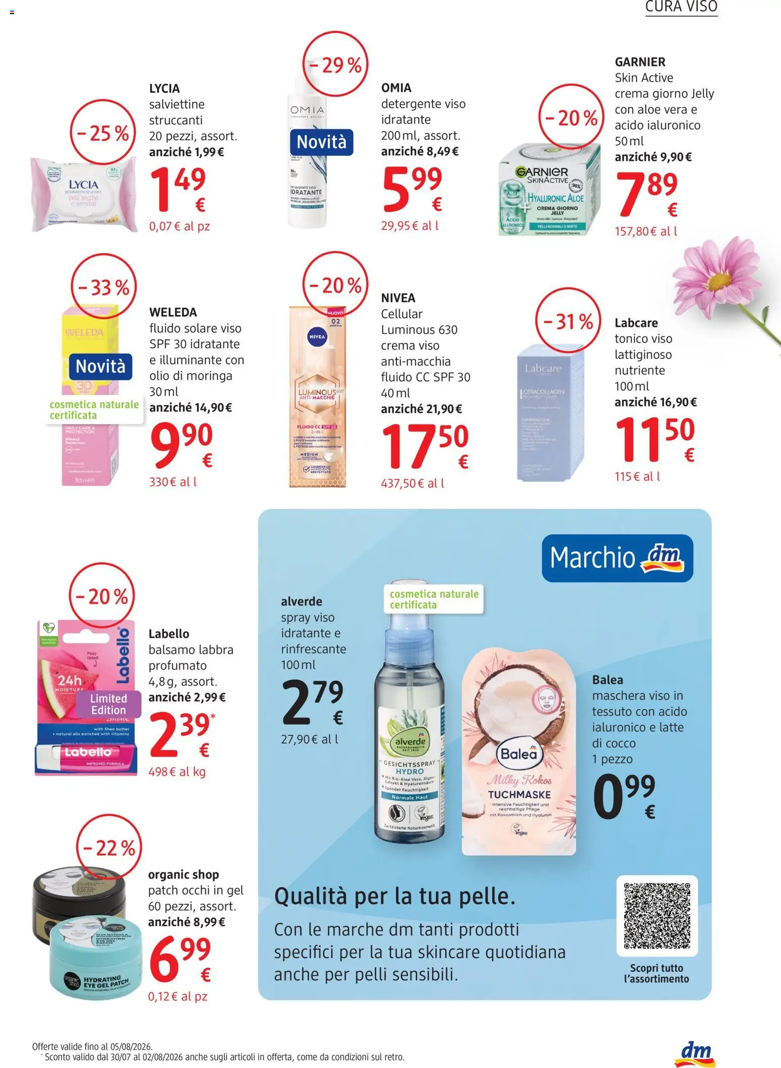 Volantino dm drogerie markt del 30/07/2026 | Pagina: 5 | Prodotti: Maschera, Maschera viso, Latte, Toner