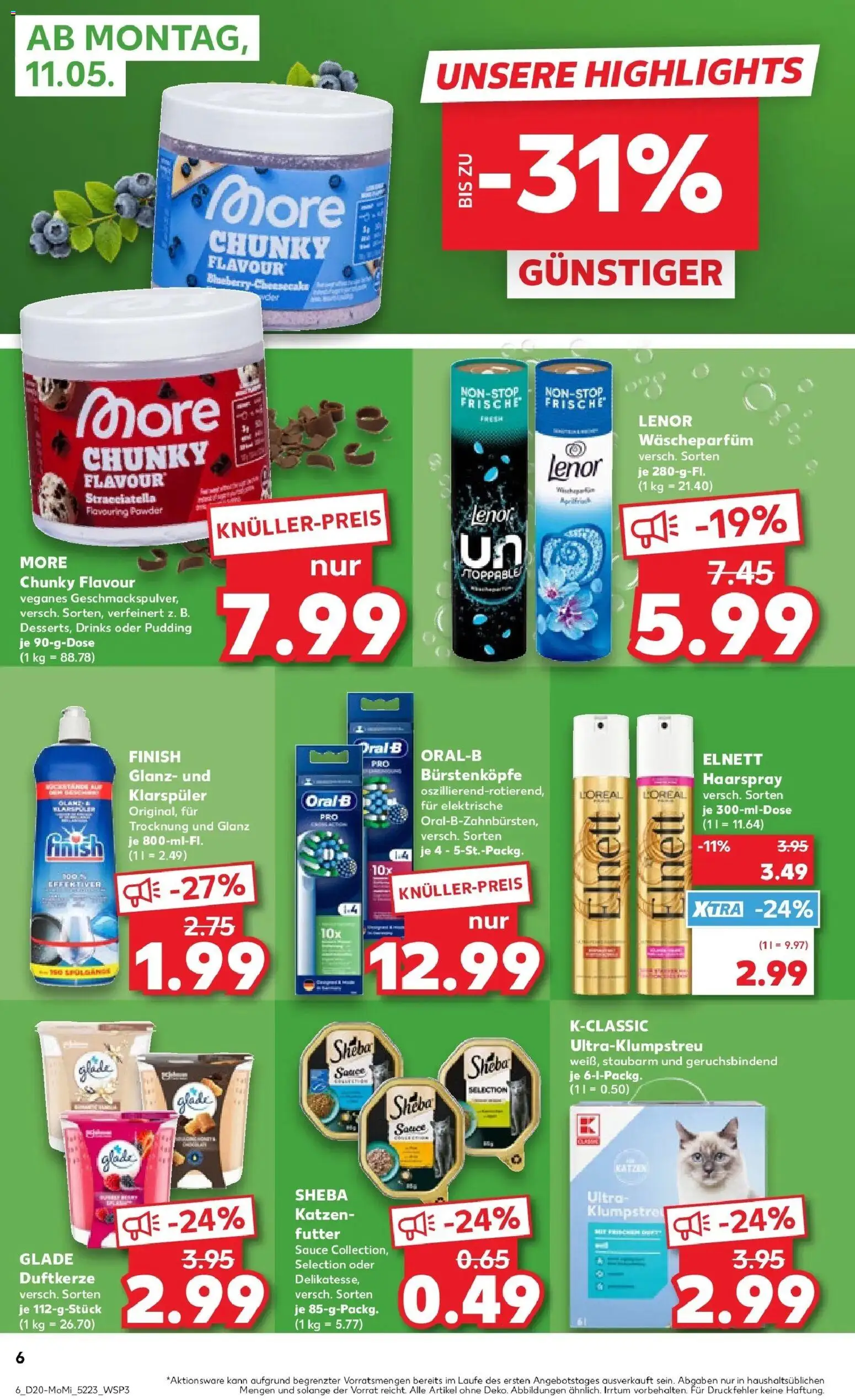 Kaufland Prospekt Memmingen	 – gültig ab 10.05.2026 | Seite: 6 | Produkte: Sheba, Pudding, Haarspray, Klarspüler