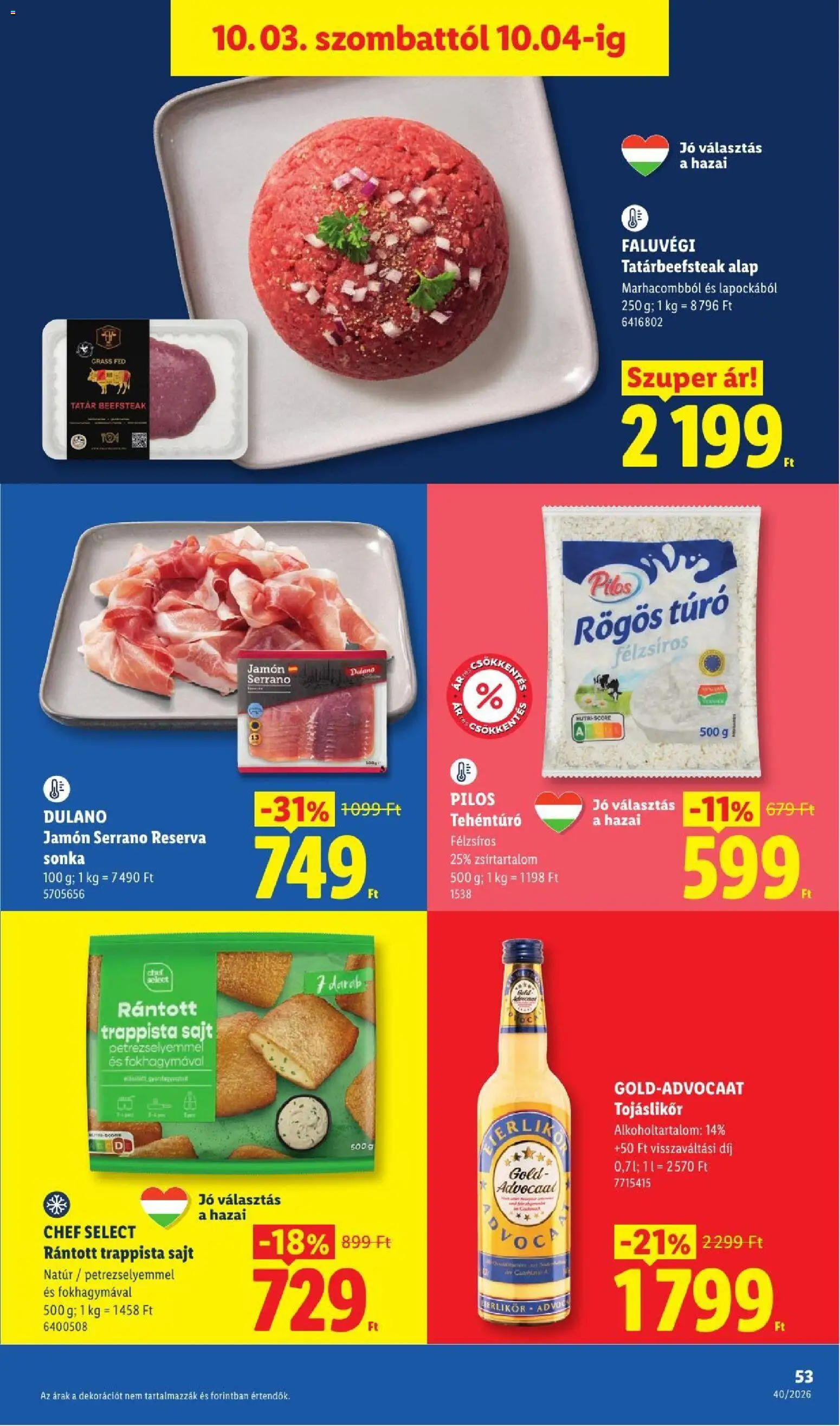 Lidl akciós ujság - amely érvényes a következő dátumtól: 2026.10.01. | Oldal: 53